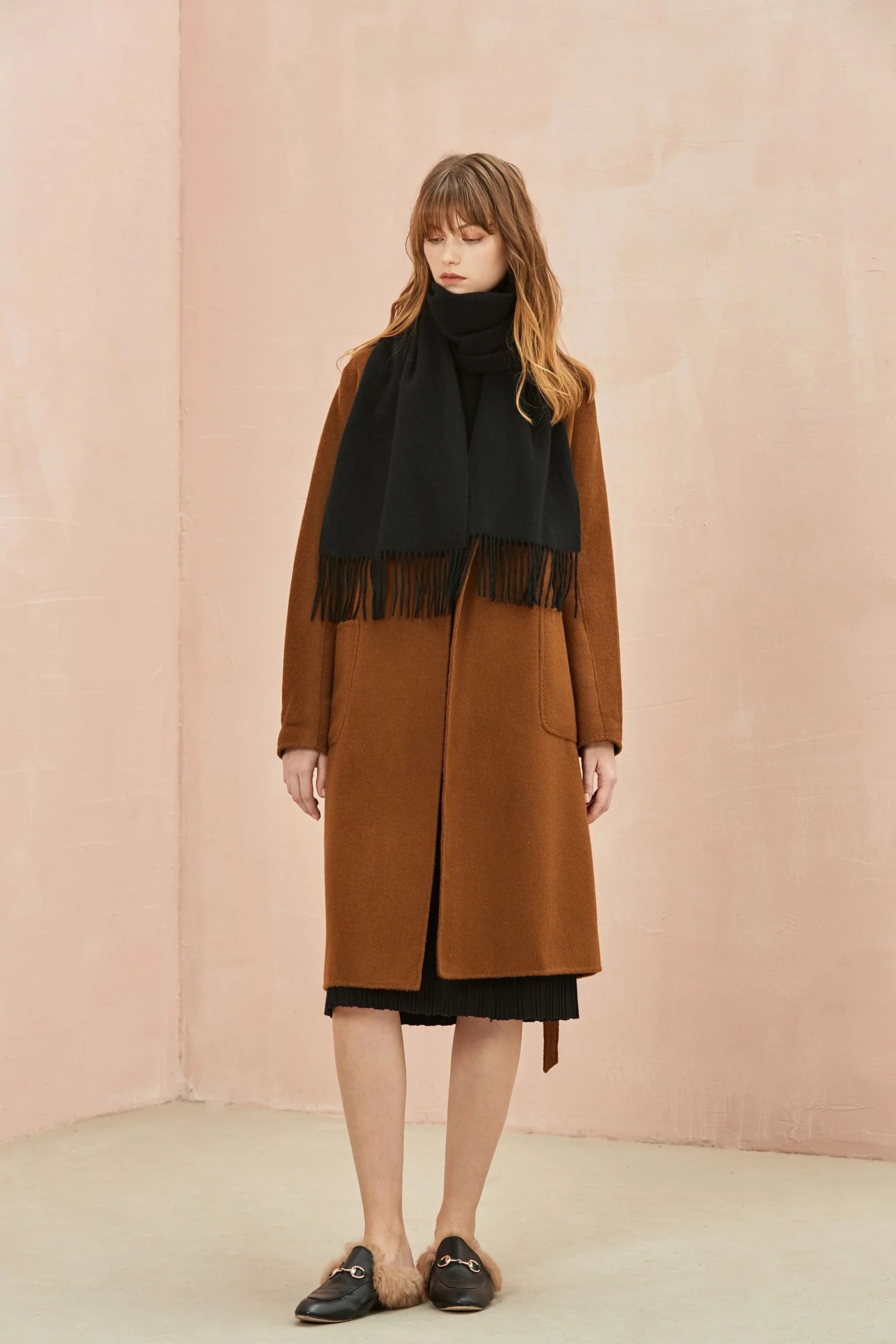 Solid Colour Merino Wool Scarf