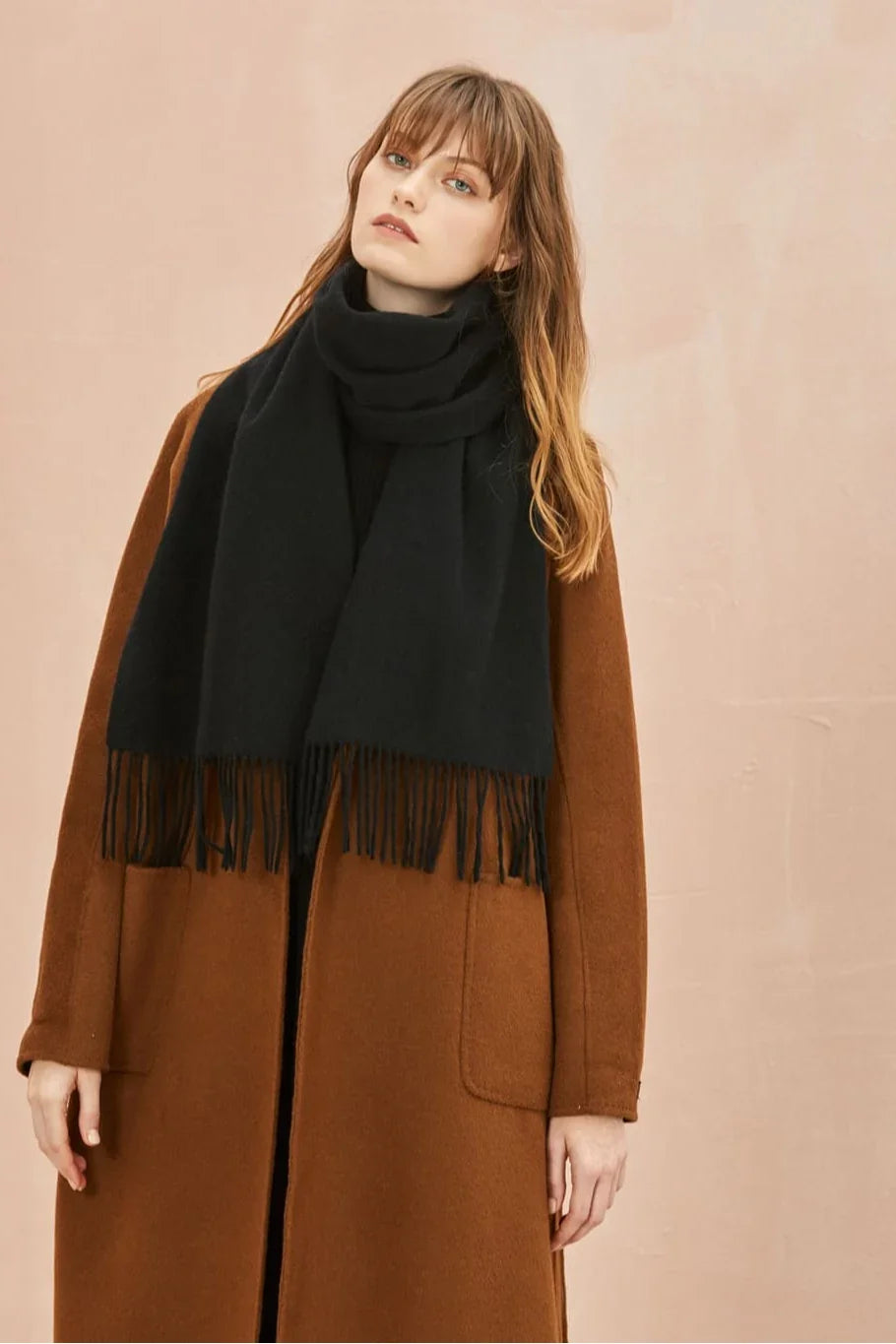 Solid Colour Merino Wool Scarf
