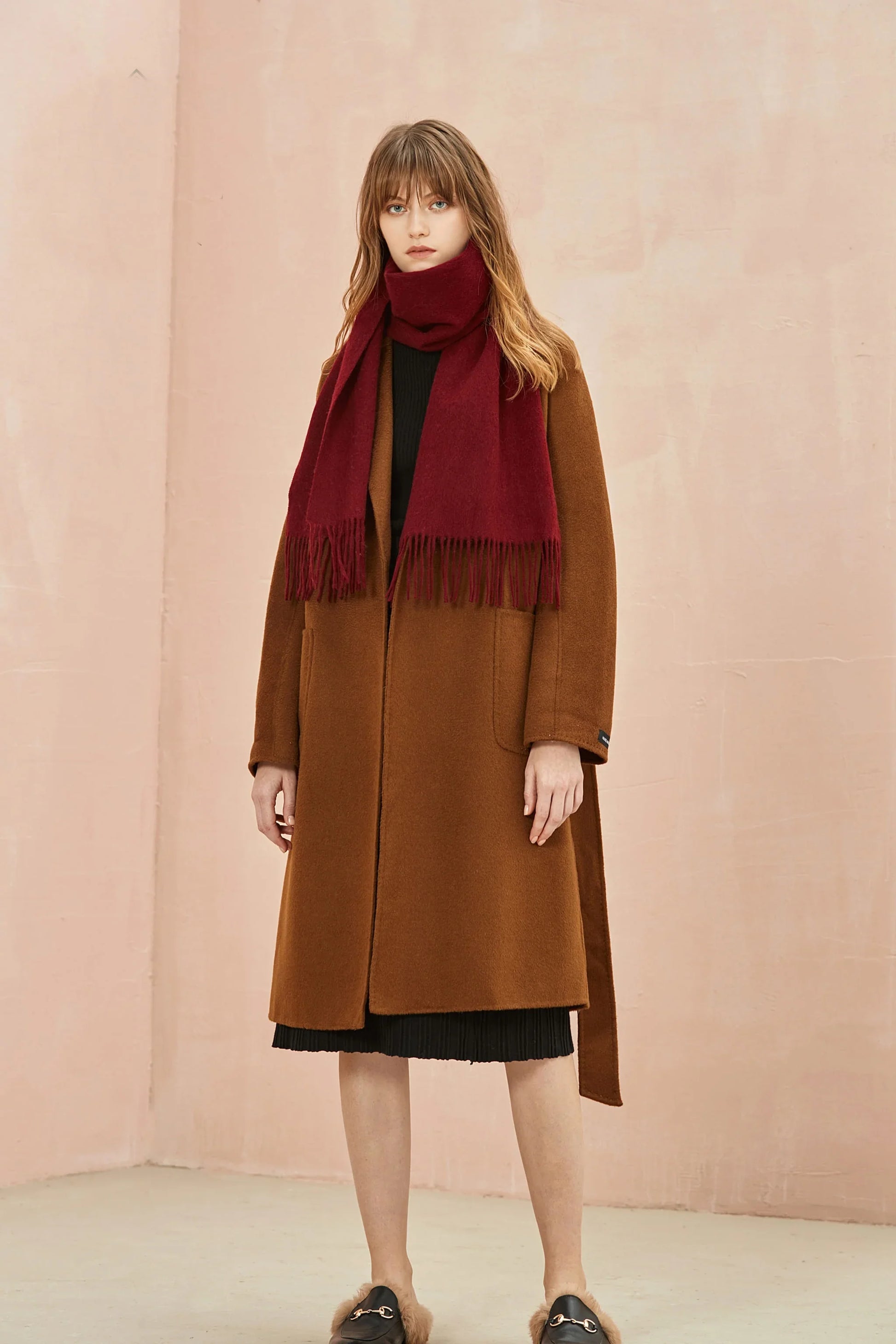 Solid Colour Merino Wool Scarf