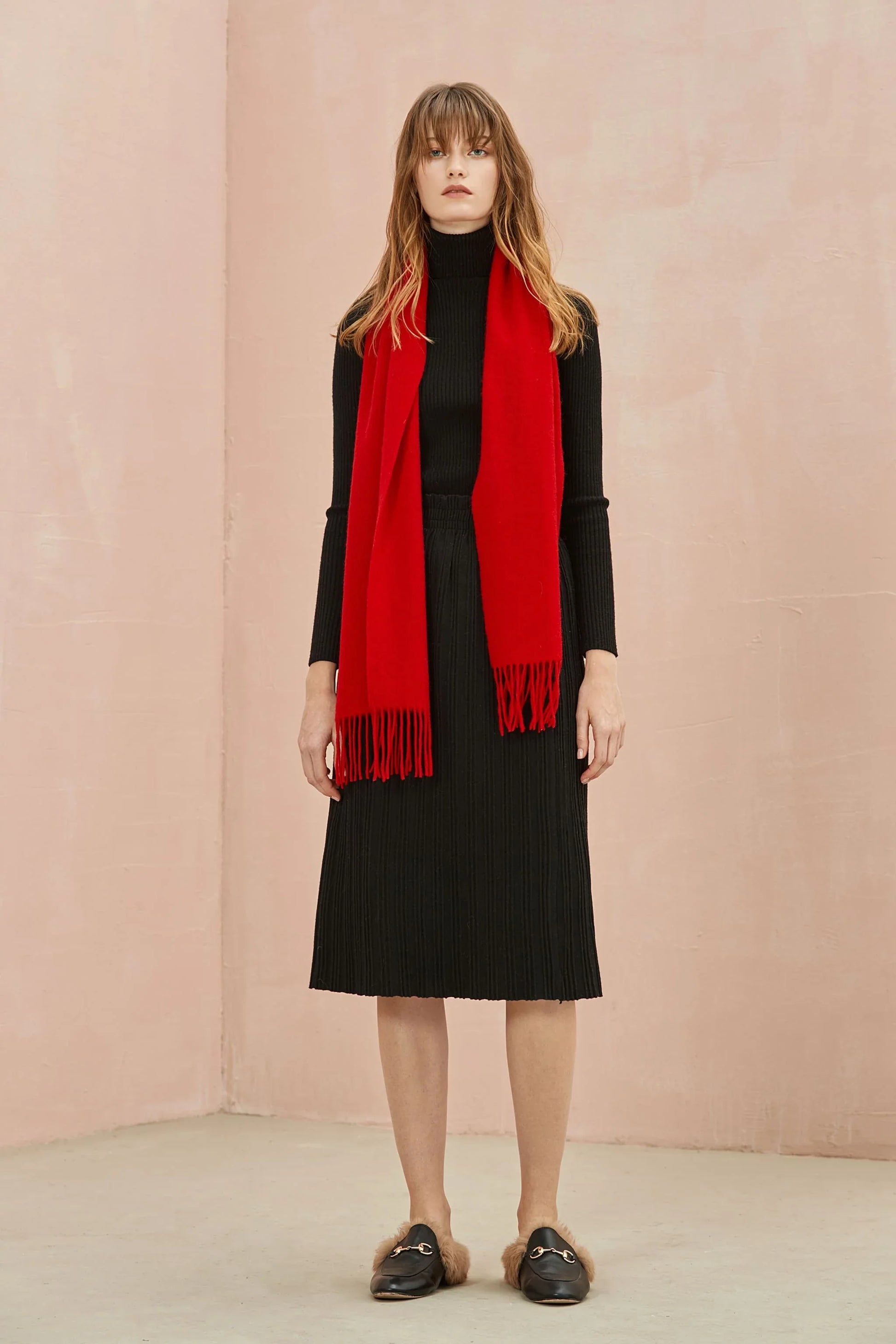 Solid Colour Merino Wool Scarf