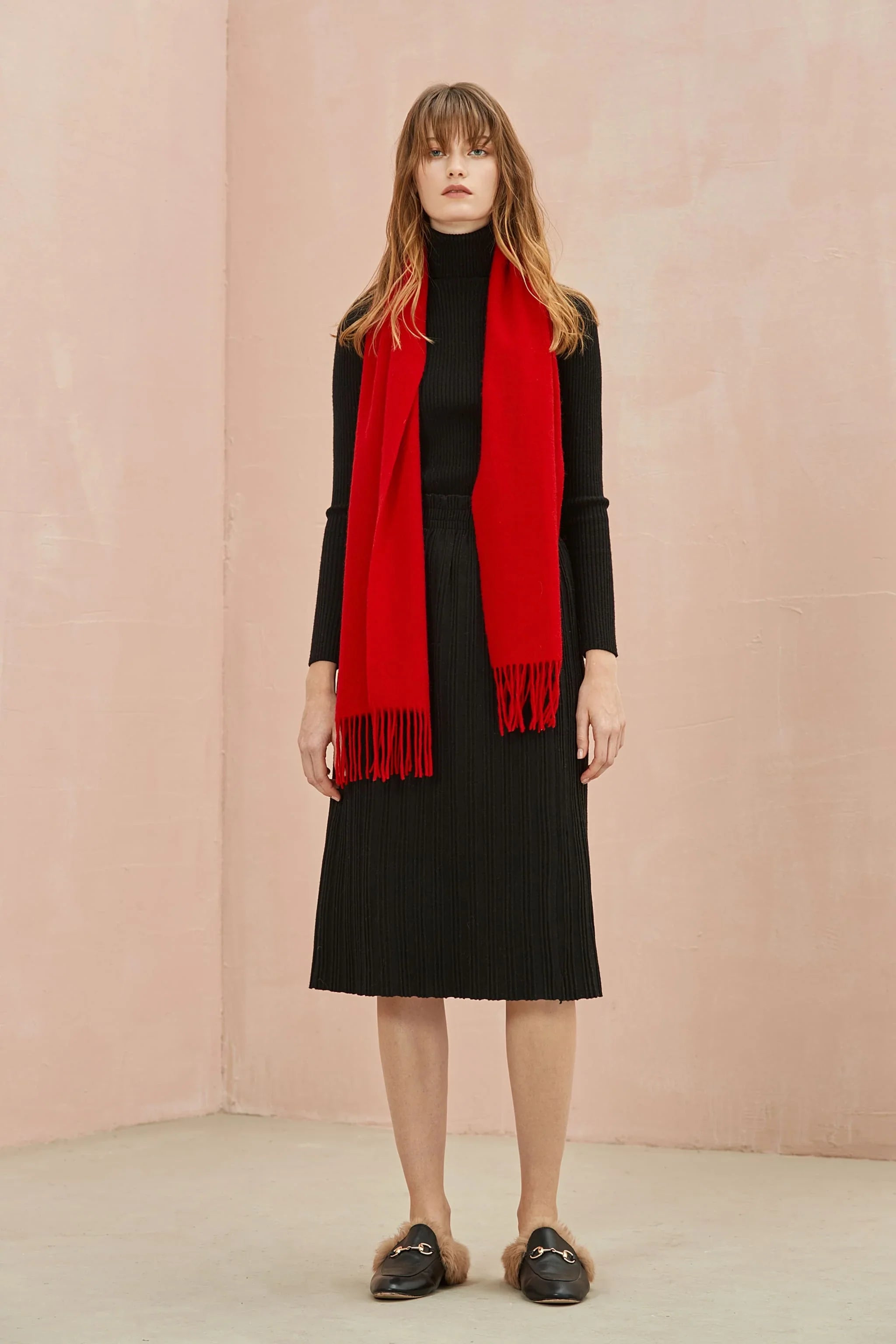Solid Colour Merino Wool Scarf