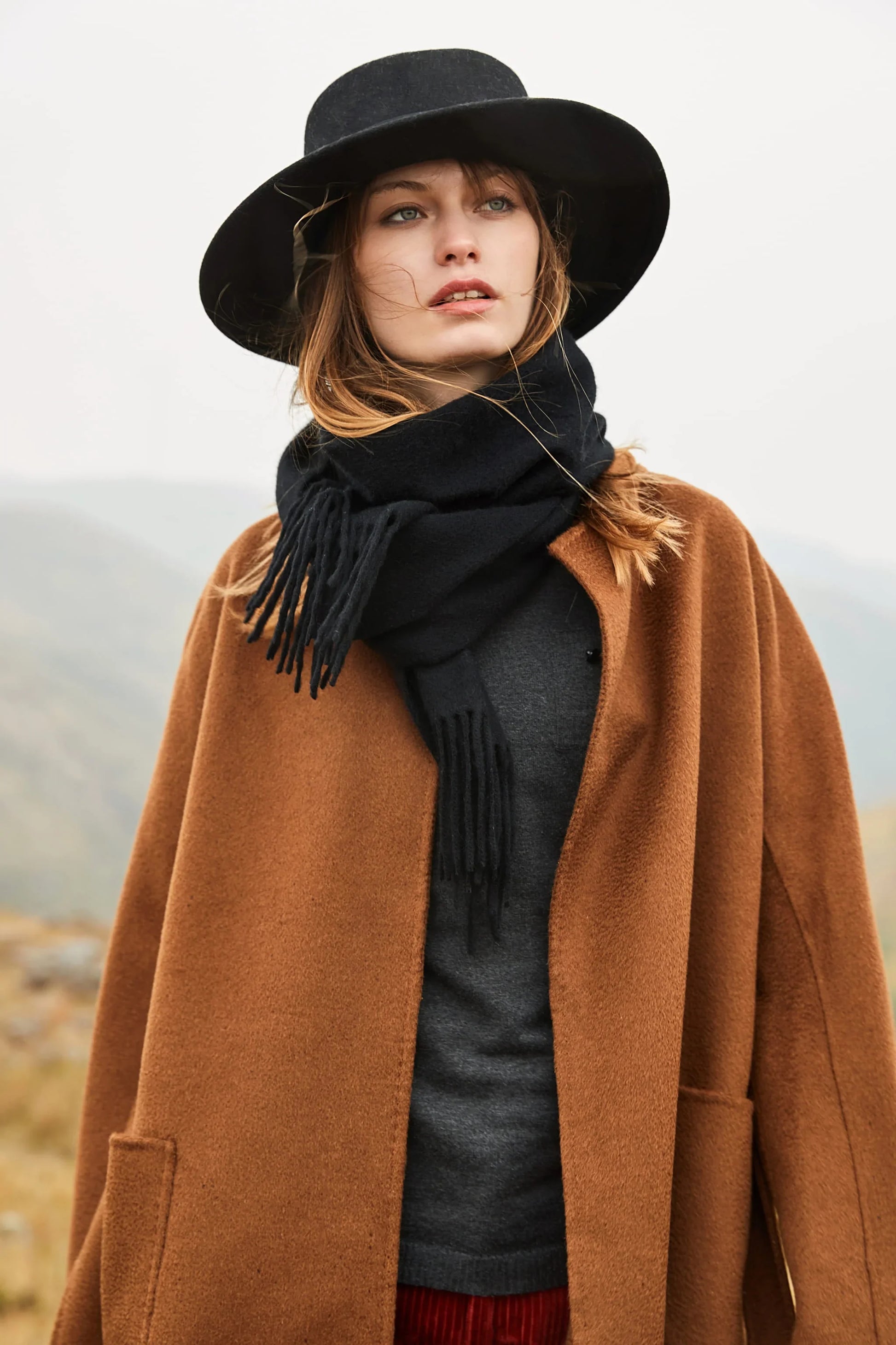Solid Colour Merino Wool Scarf
