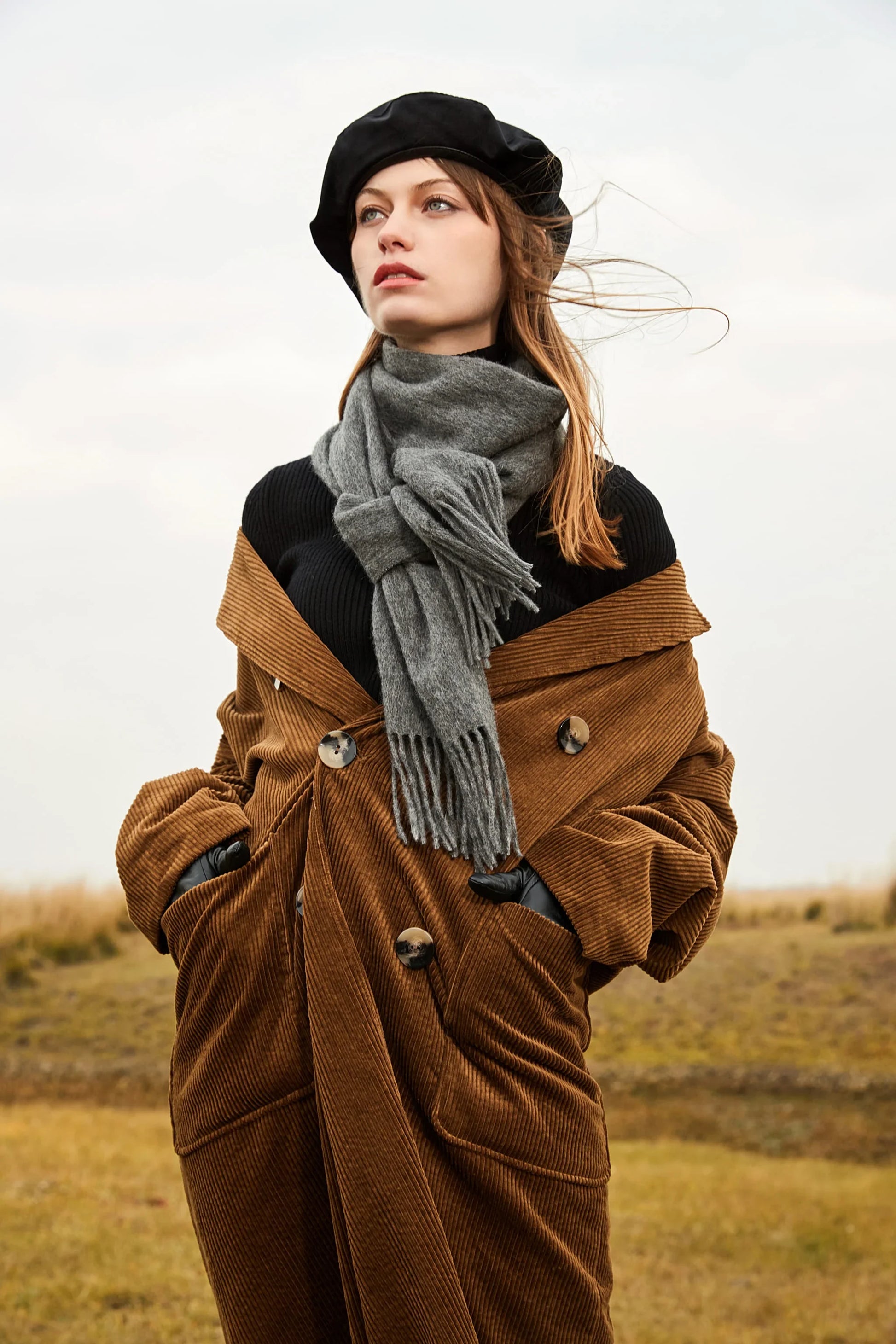 Solid Colour Merino Wool Scarf
