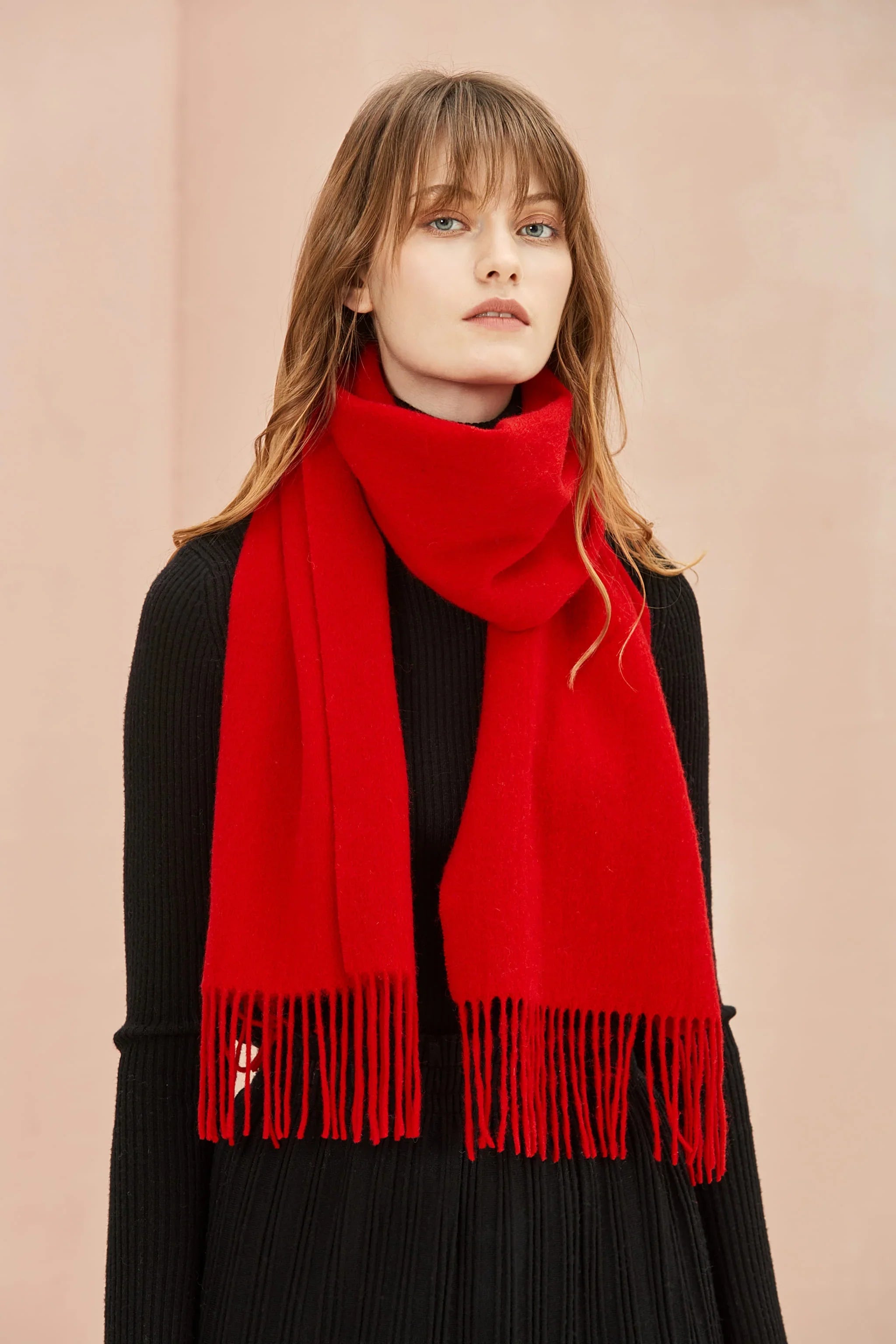 Solid Colour Merino Wool Scarf