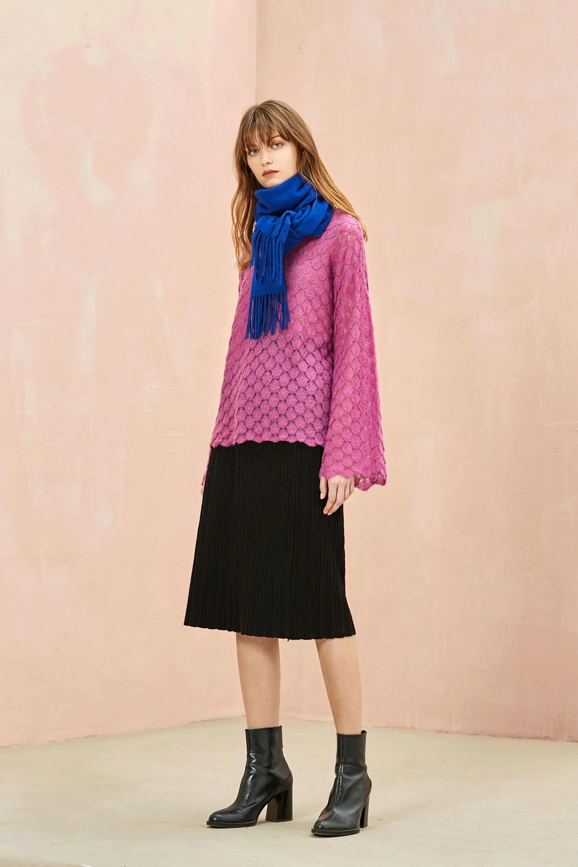 Solid Colour Merino Wool Scarf