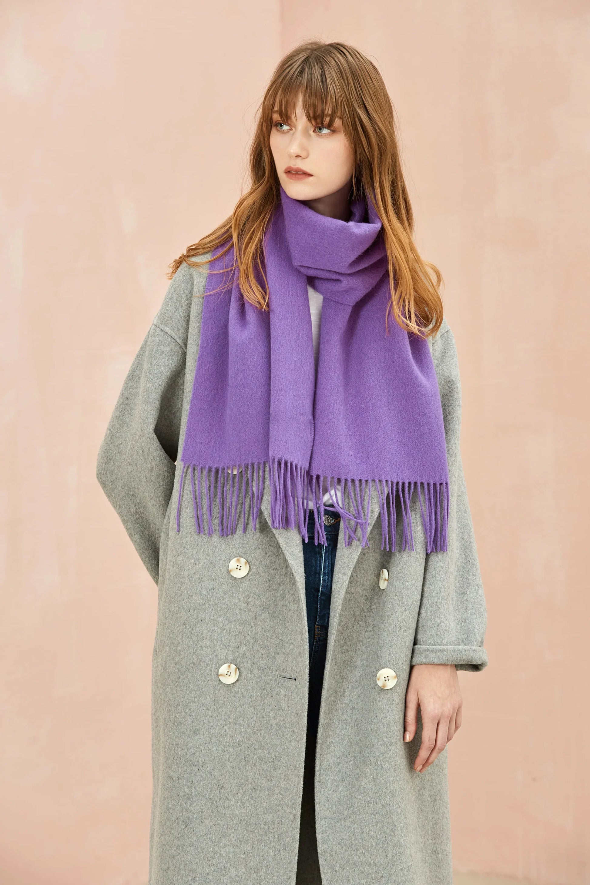 Solid Colour Merino Wool Scarf