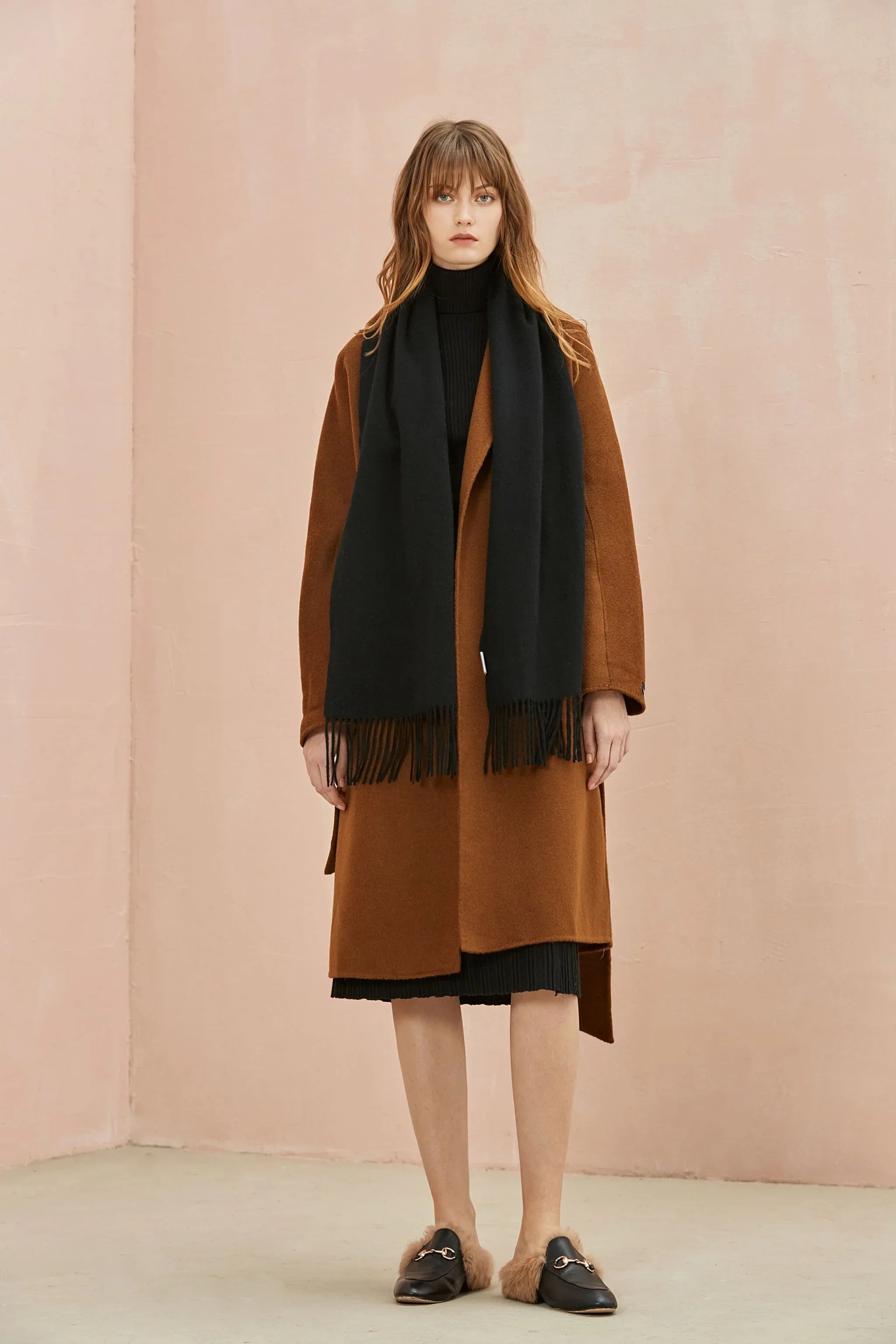 Solid Colour Merino Wool Scarf