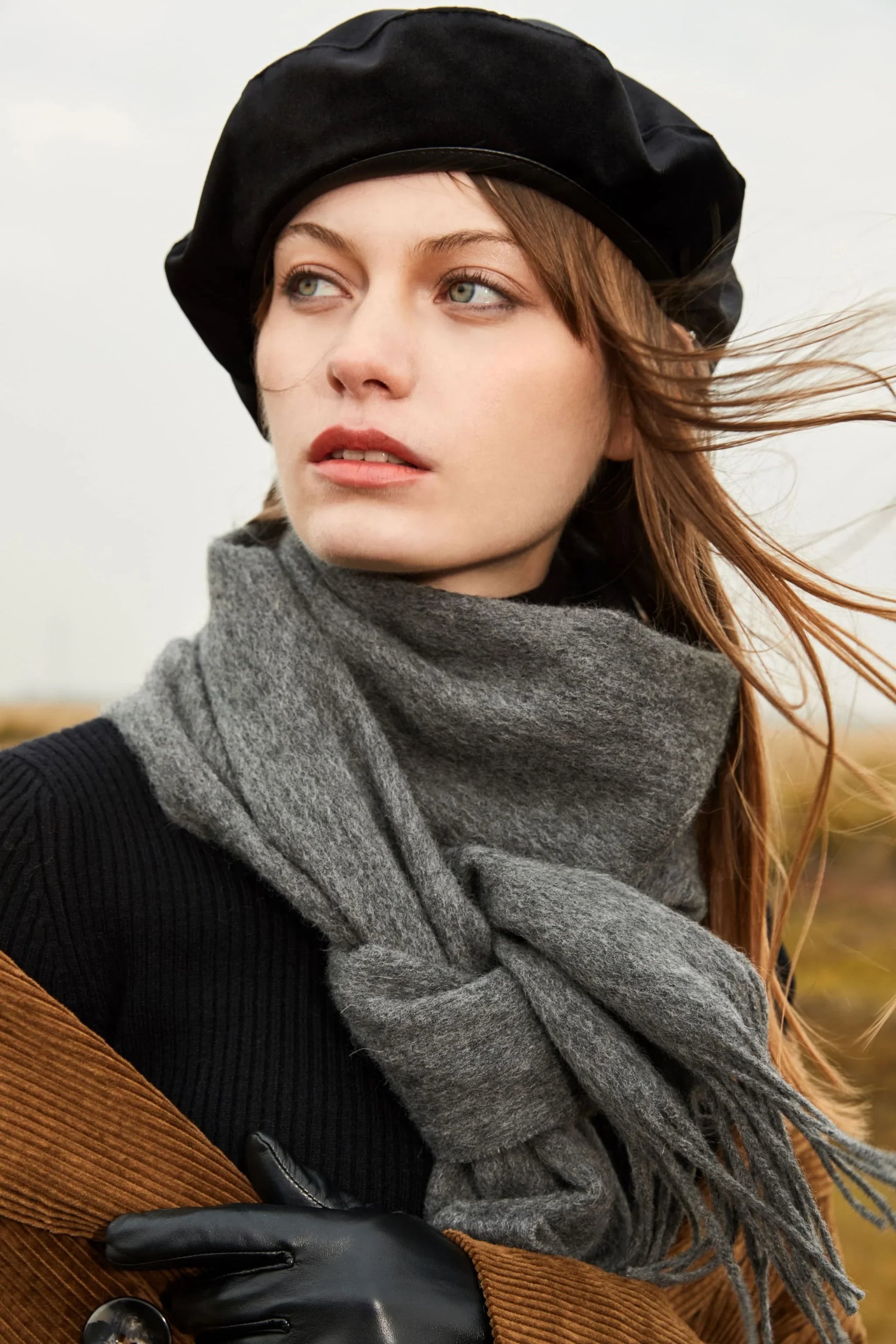 Solid Colour Merino Wool Scarf