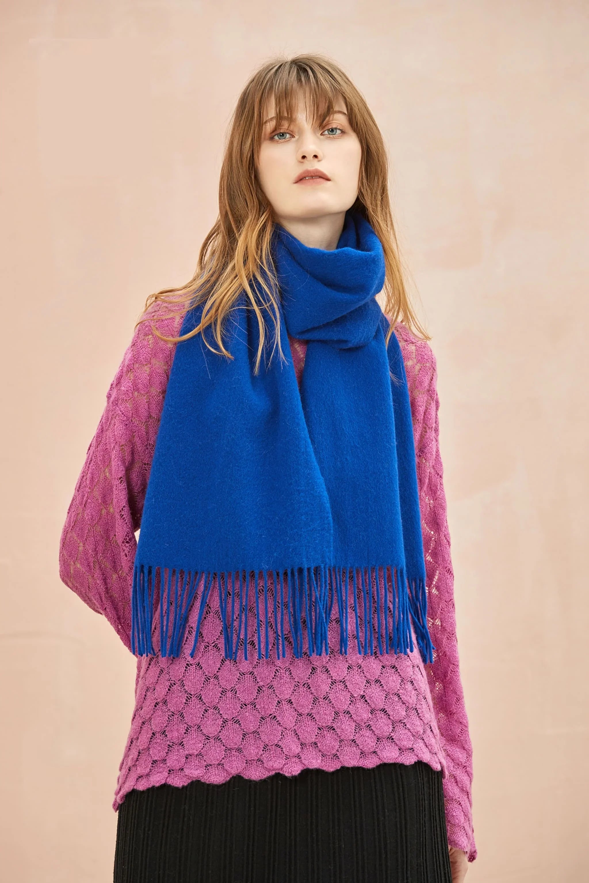 Solid Colour Merino Wool Scarf