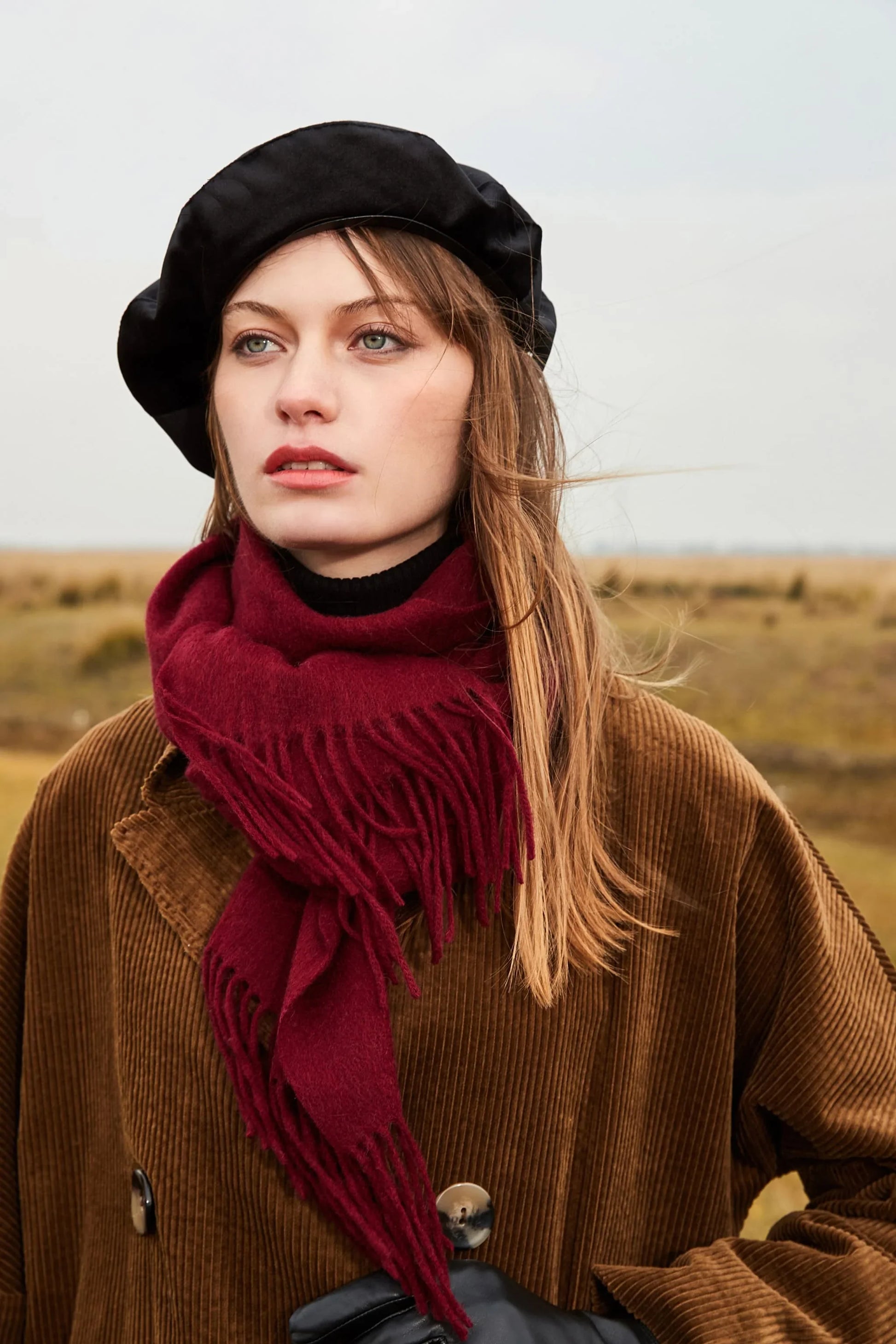Solid Colour Merino Wool Scarf