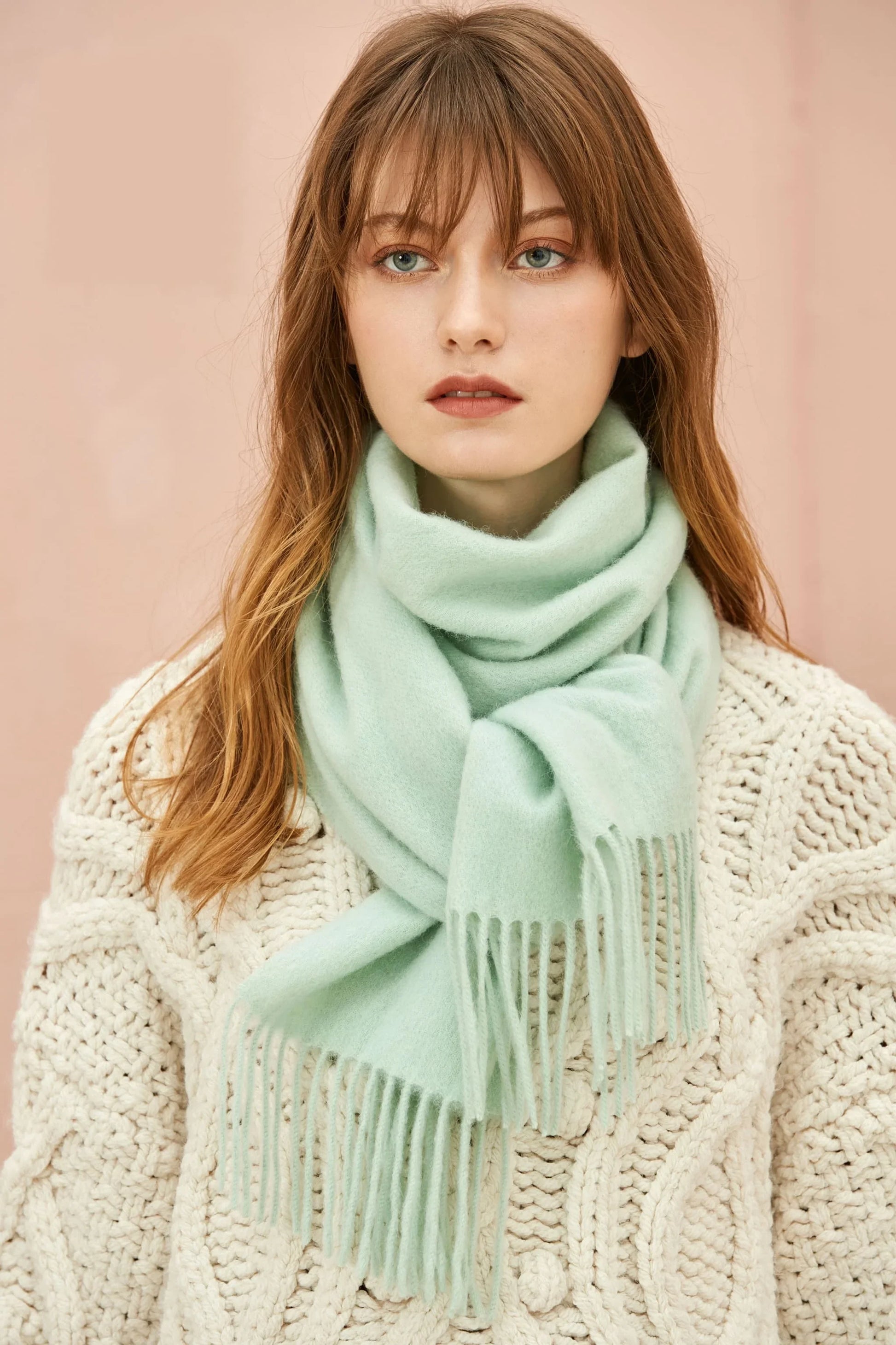 Solid Colour Merino Wool Scarf