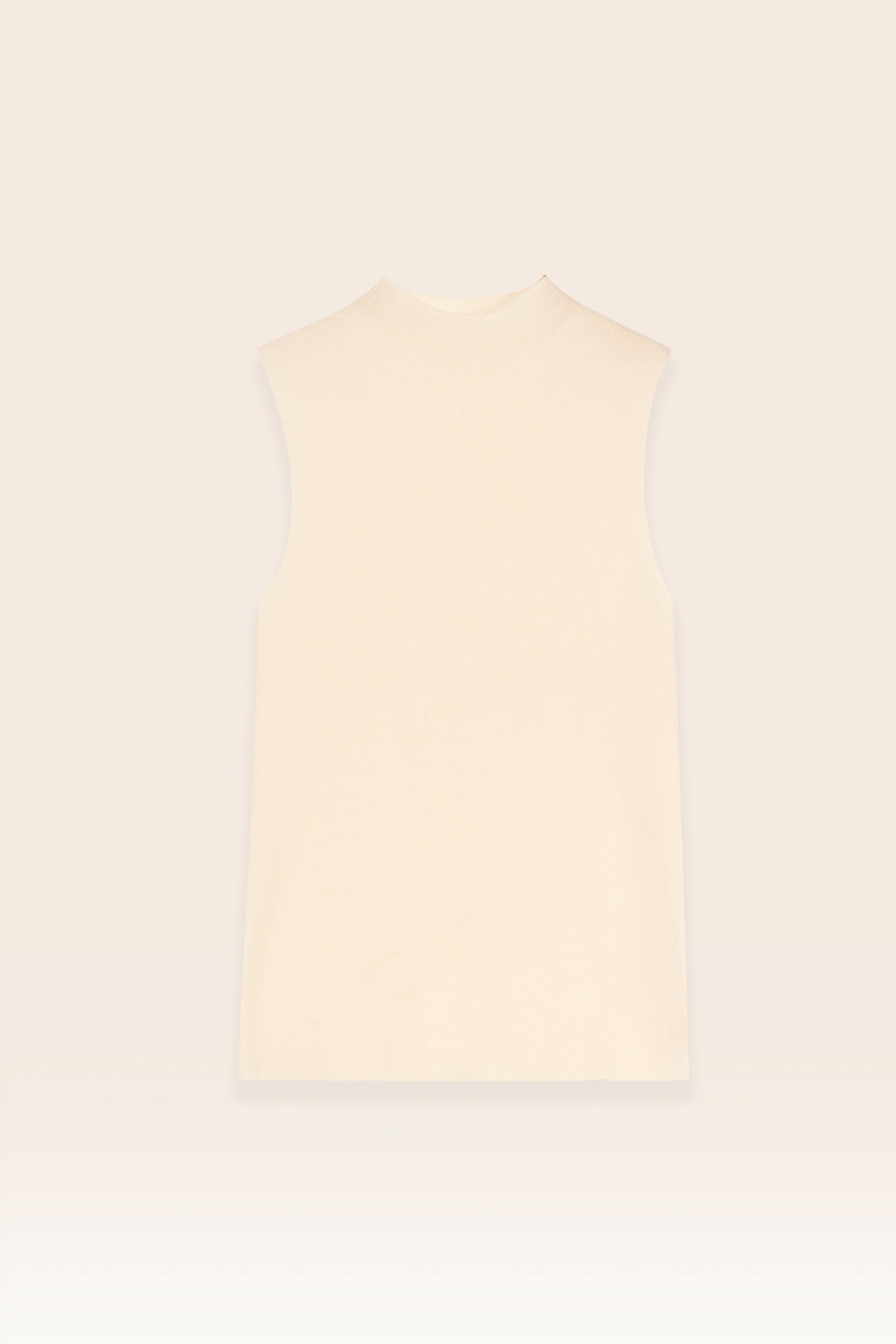 High Neck Ribbed Tank Top