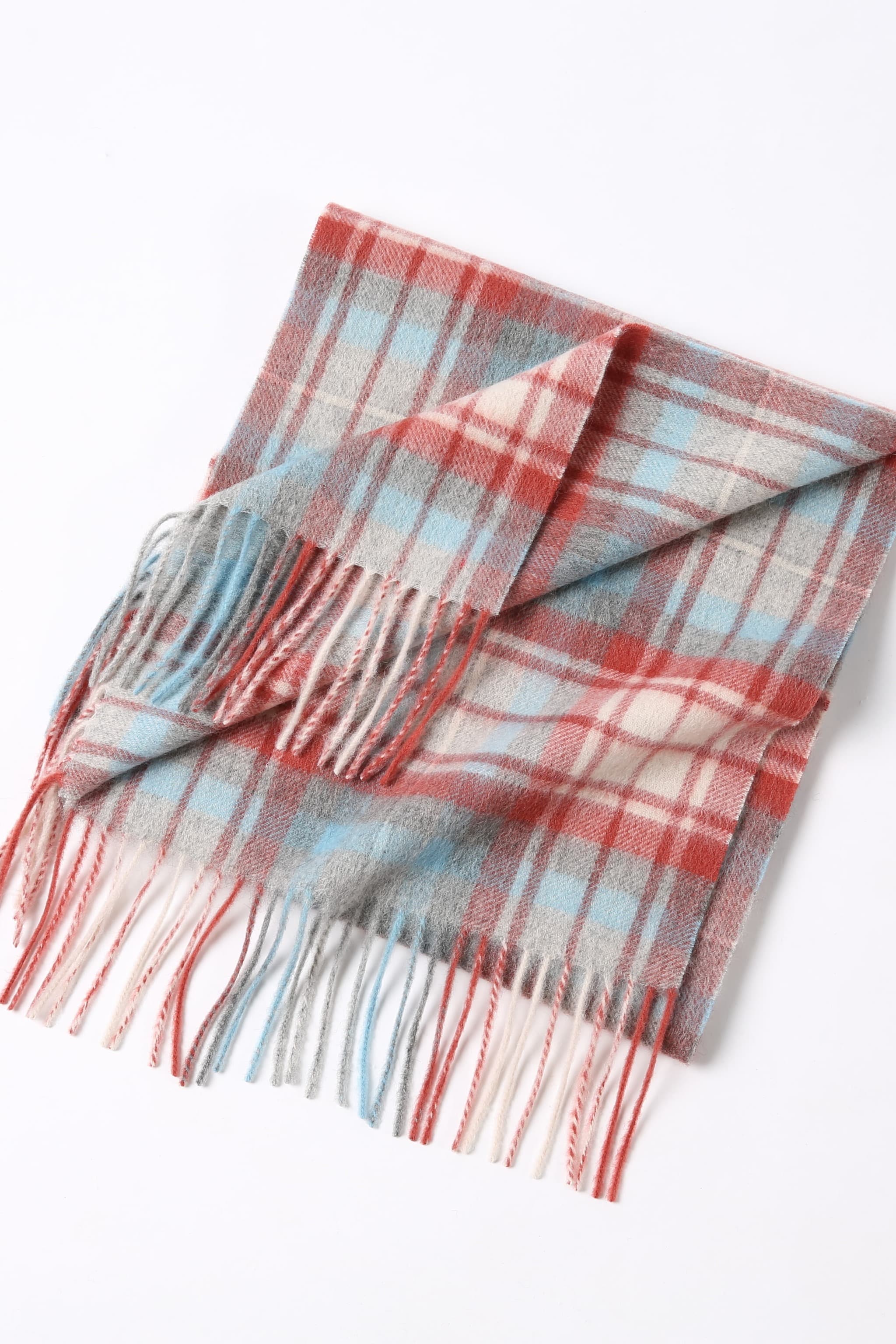 Merinosnug Australian-Made Checked Wool Woven Scarf – 90% Merino, 10% Alpaca