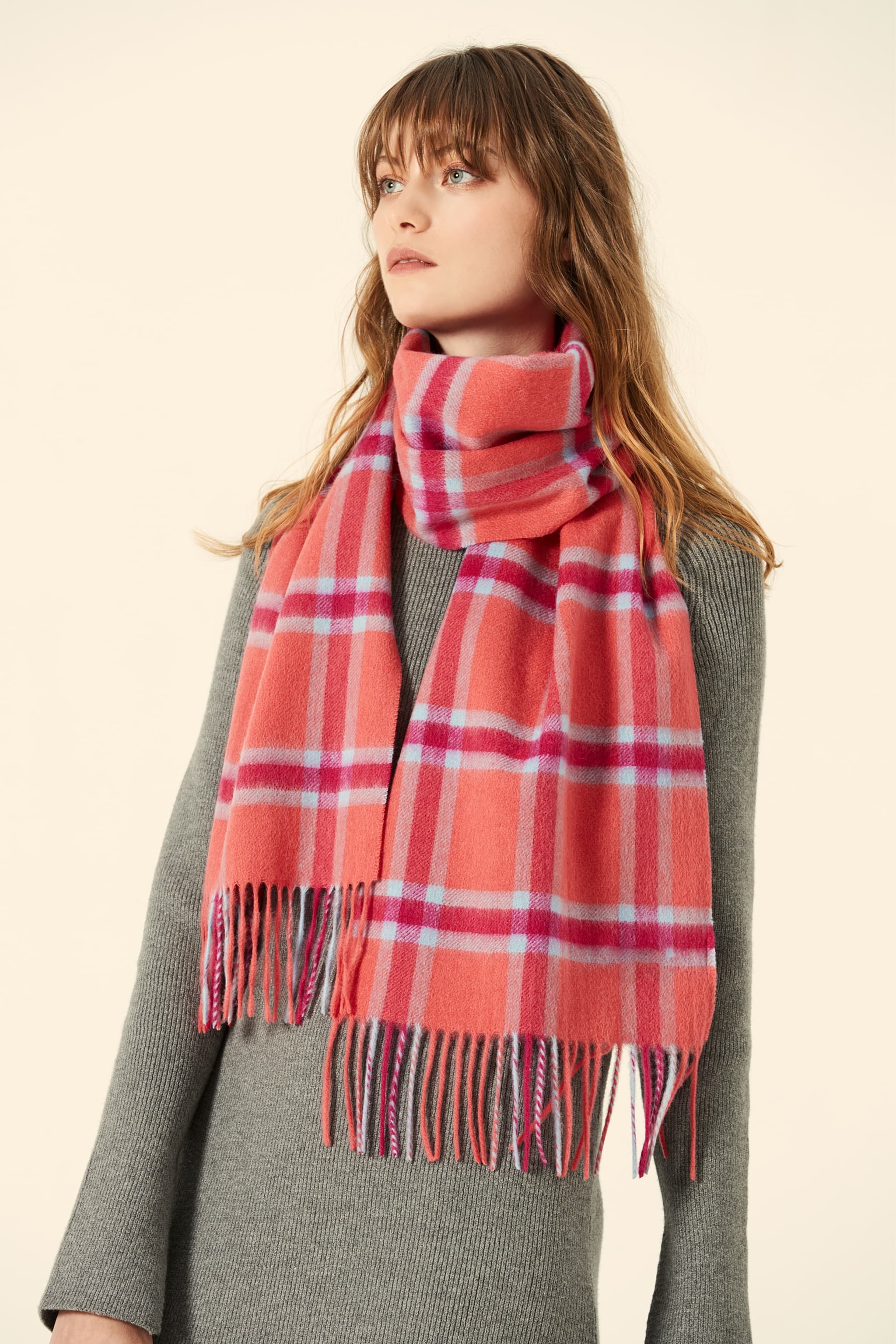 Merinosnug Australian-Made Checked Wool Woven Scarf – 90% Merino, 10% Alpaca