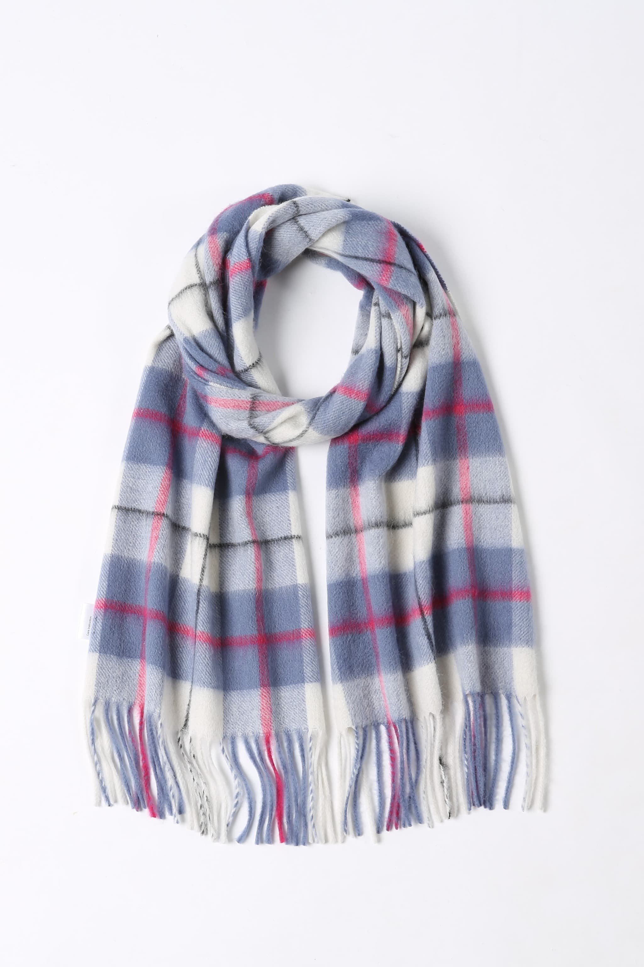 Merinosnug Australian-Made Checked Wool Woven Scarf – 90% Merino, 10% Alpaca