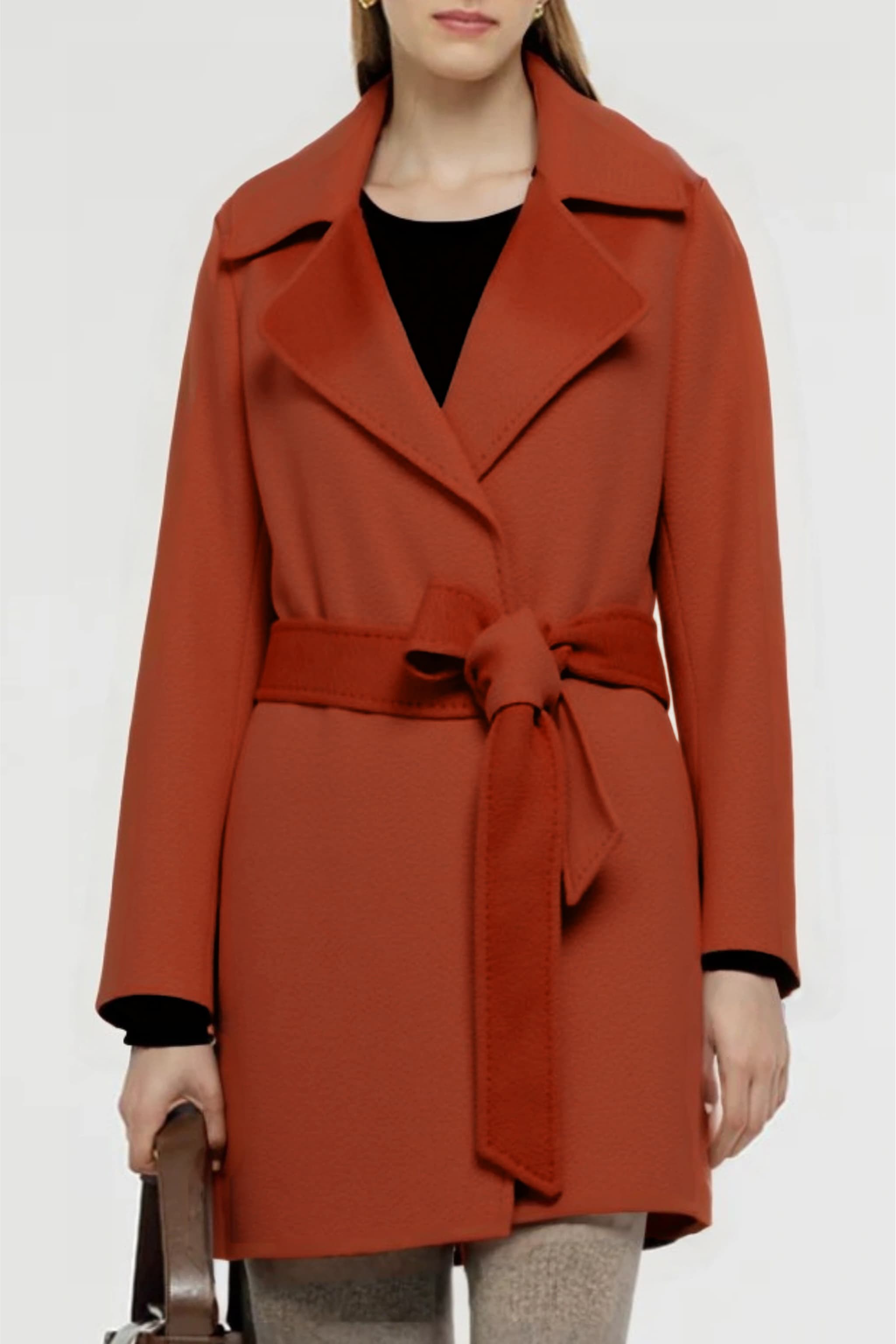 Women's Australian Wool Short Belted Coat | Merinosnug