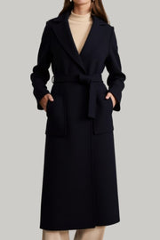 Women's Australian Wool Long Wrap Coat with Belt | Merinosnug