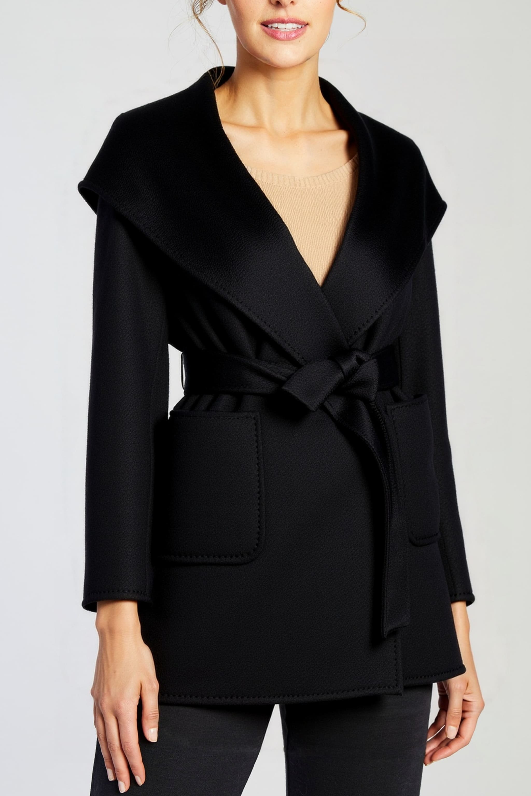 Women’s Wool Hooded Wrap Coat | Merinosnug