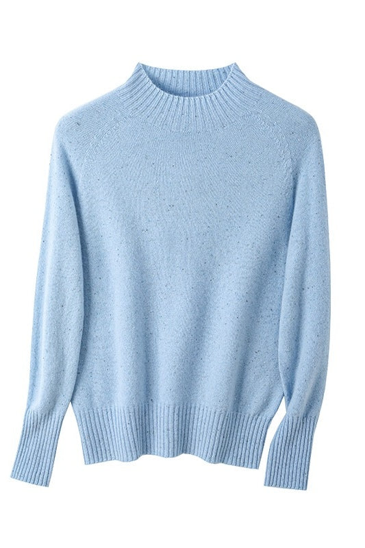 Women's Mock Neck Wool Sweater