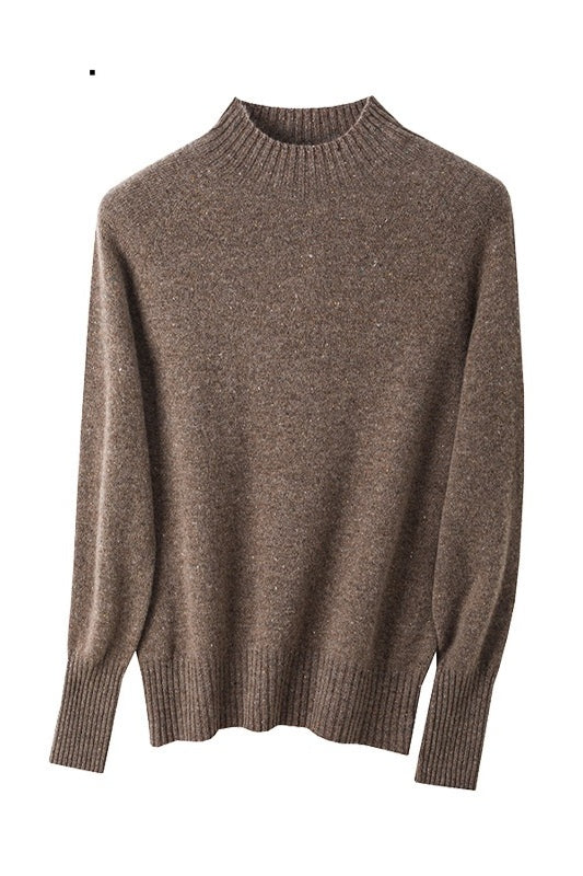 Women's Mock Neck Wool Sweater