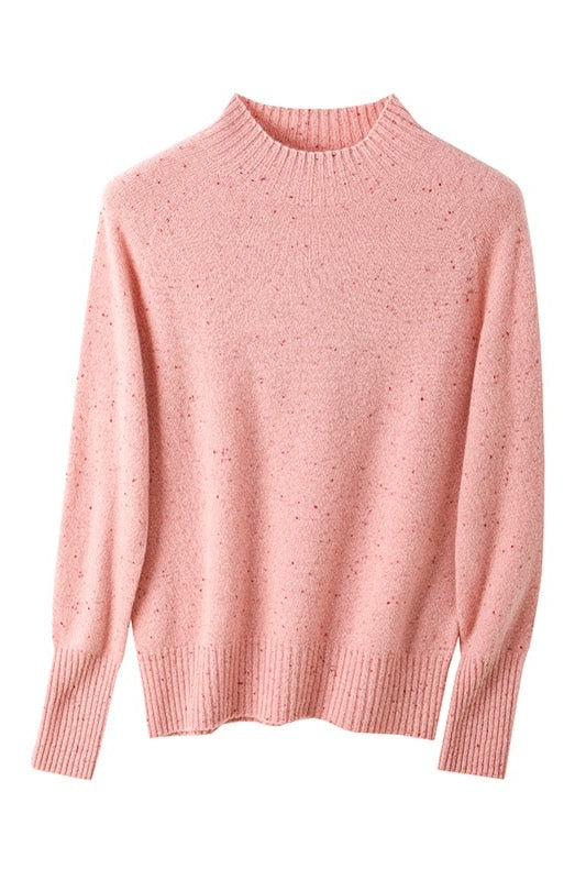 Women's Mock Neck Wool Sweater