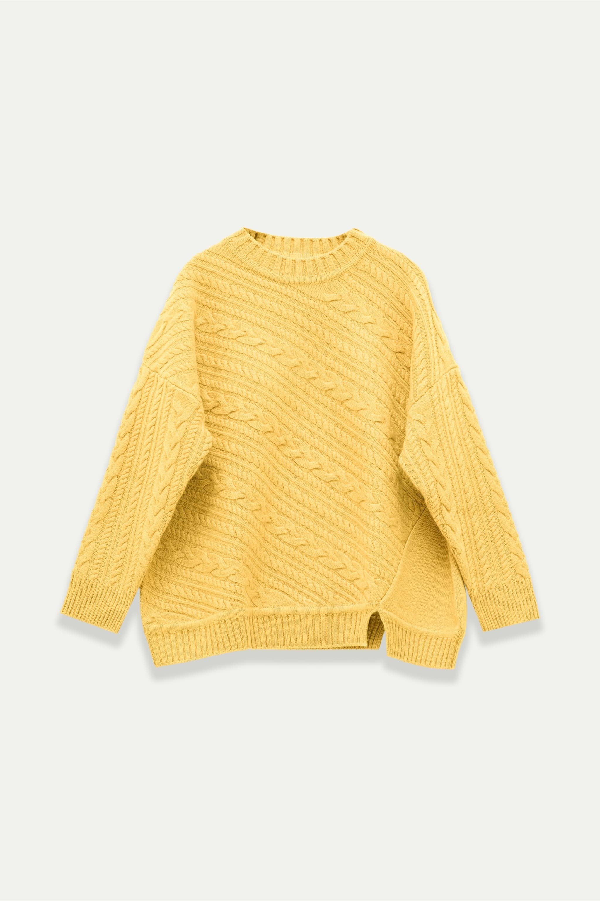 Camille Sweater – 100% Merino Wool Cable Knit Crew