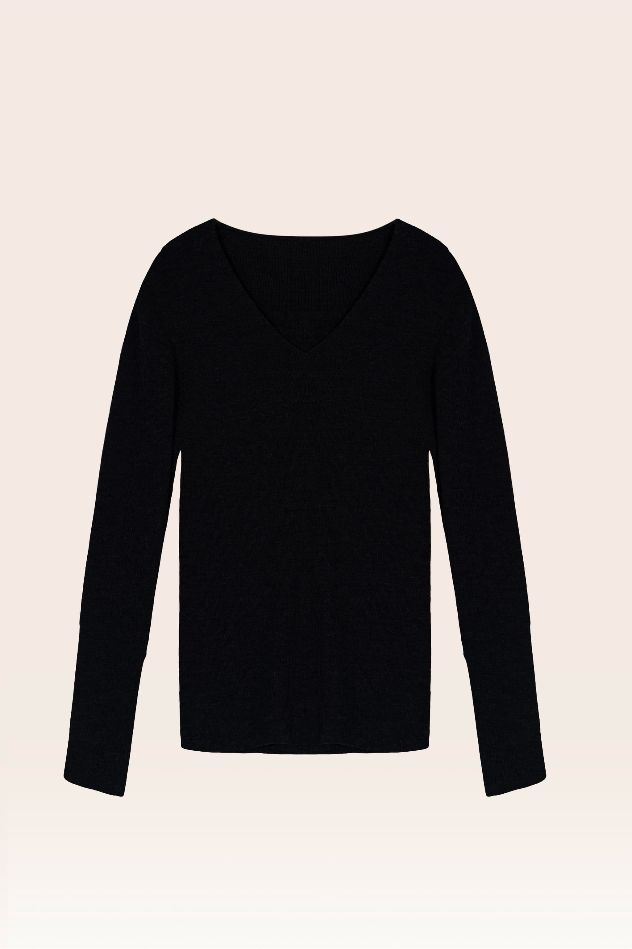 Victoria Pull Over Top – Merino Wool V-Neck Knit