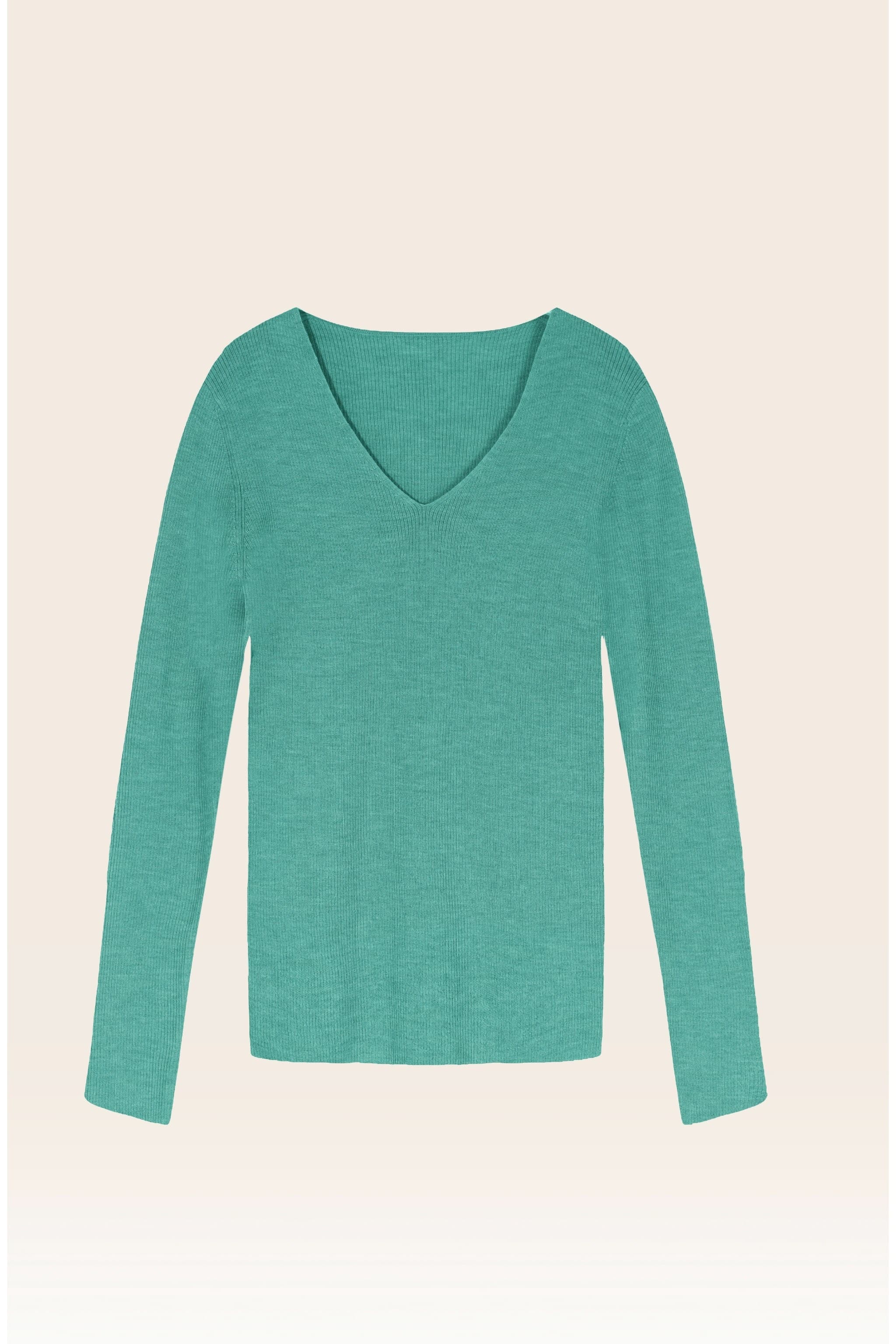 Victoria Pull Over Top – Merino Wool V-Neck Knit