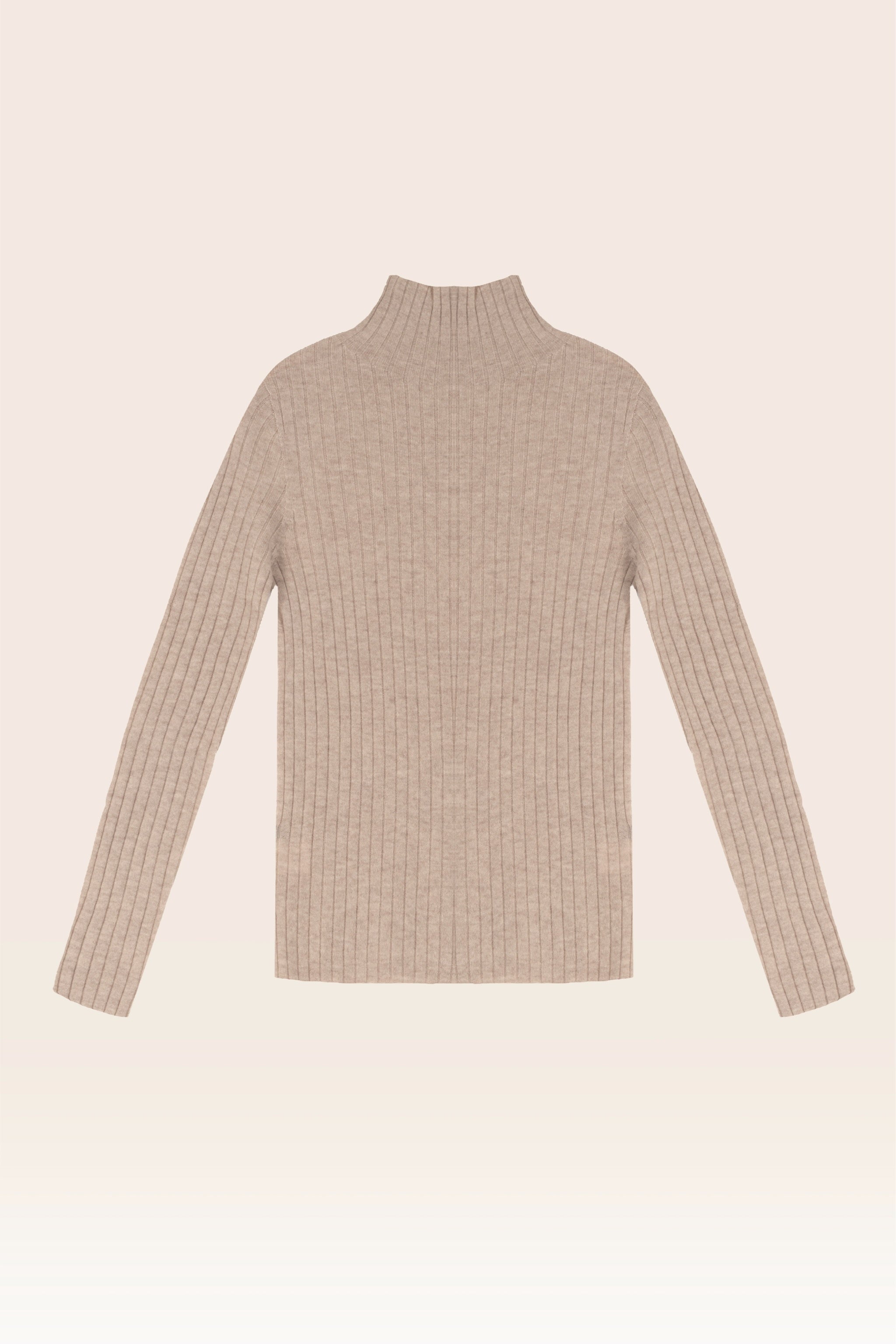 Tahlia Pullover – 100% Wool Super Soft Thick Rib High Neck Long Sleeve Pullover