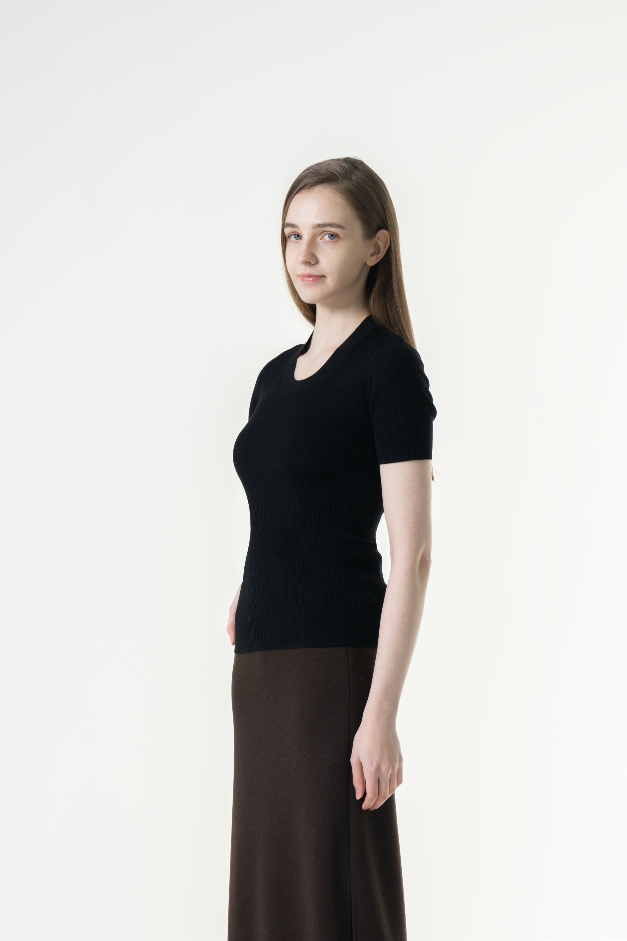 Merinosnug Superfine Merino Scoop Neck Basic Tee