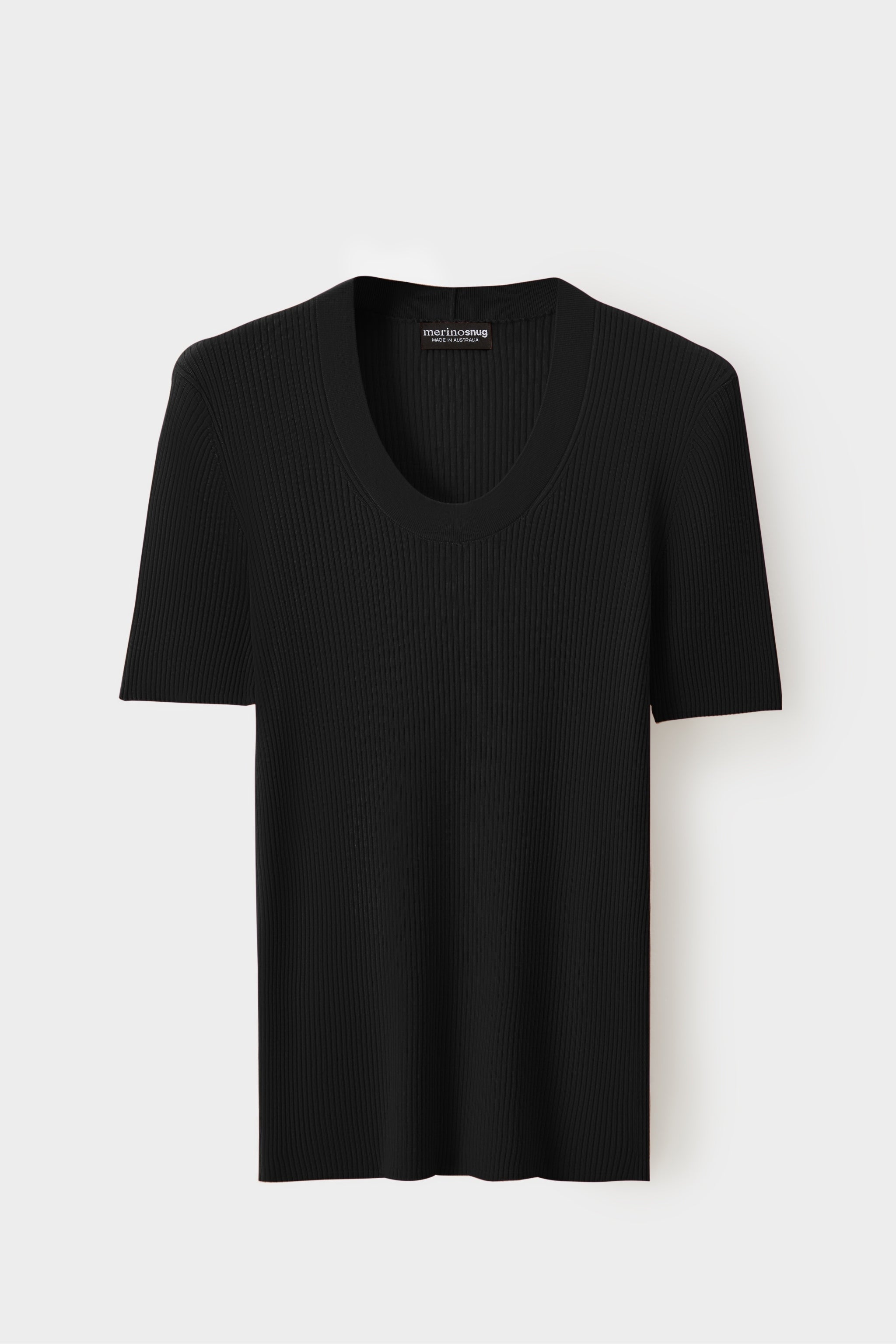 Merinosnug Superfine Merino Scoop Neck Basic Tee