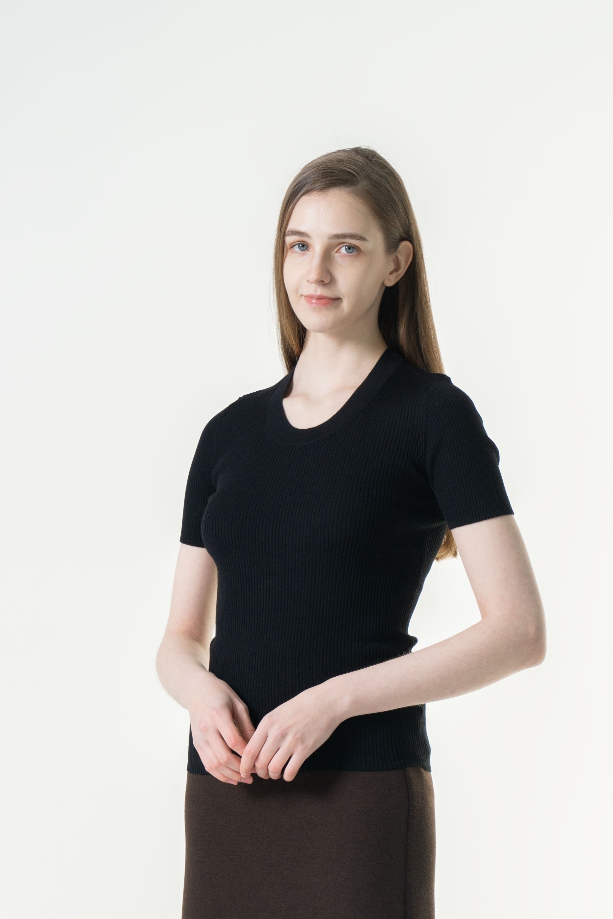 Merinosnug Superfine Merino Scoop Neck Basic Tee