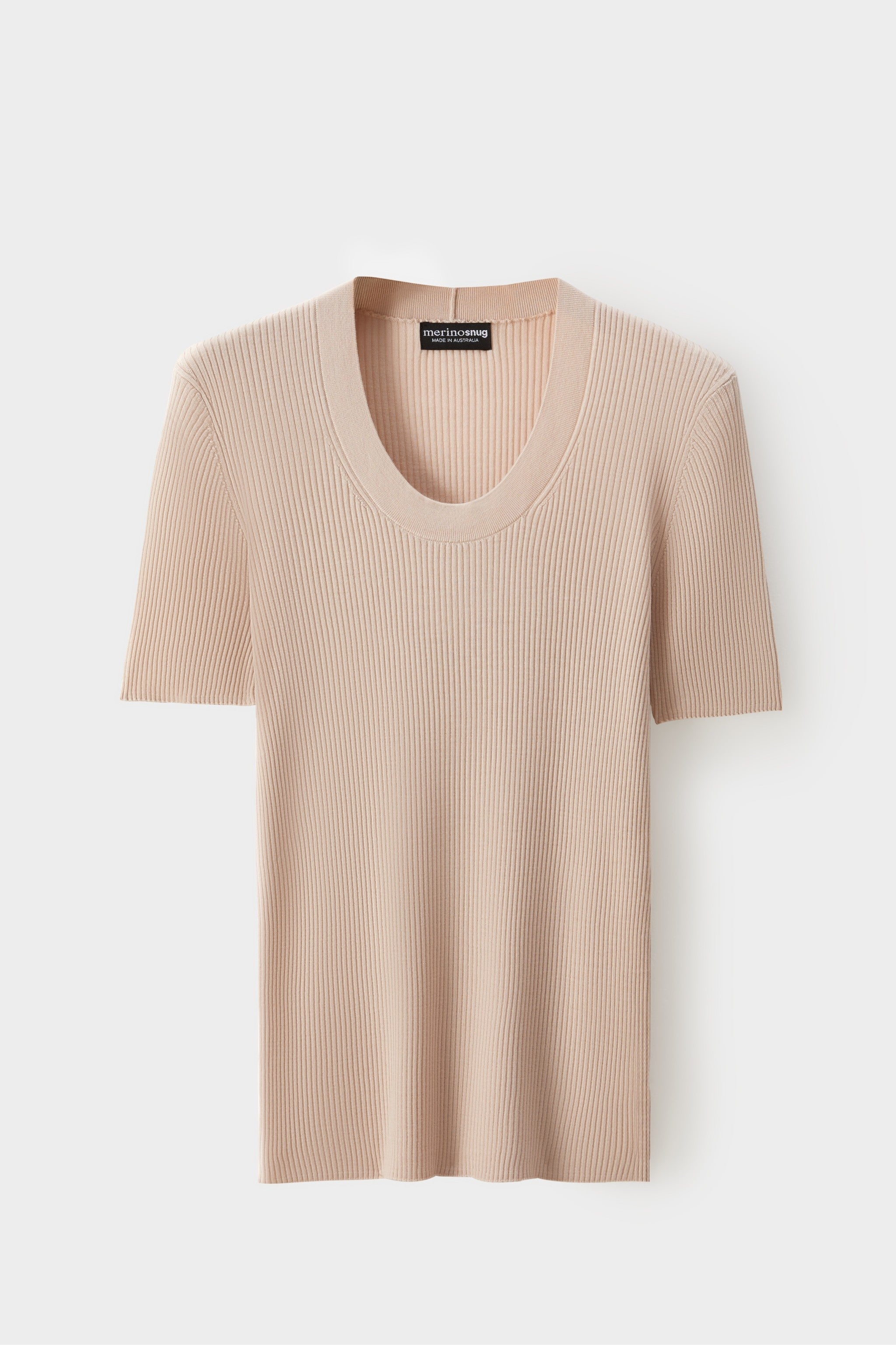 Merinosnug Superfine Merino Scoop Neck Basic Tee