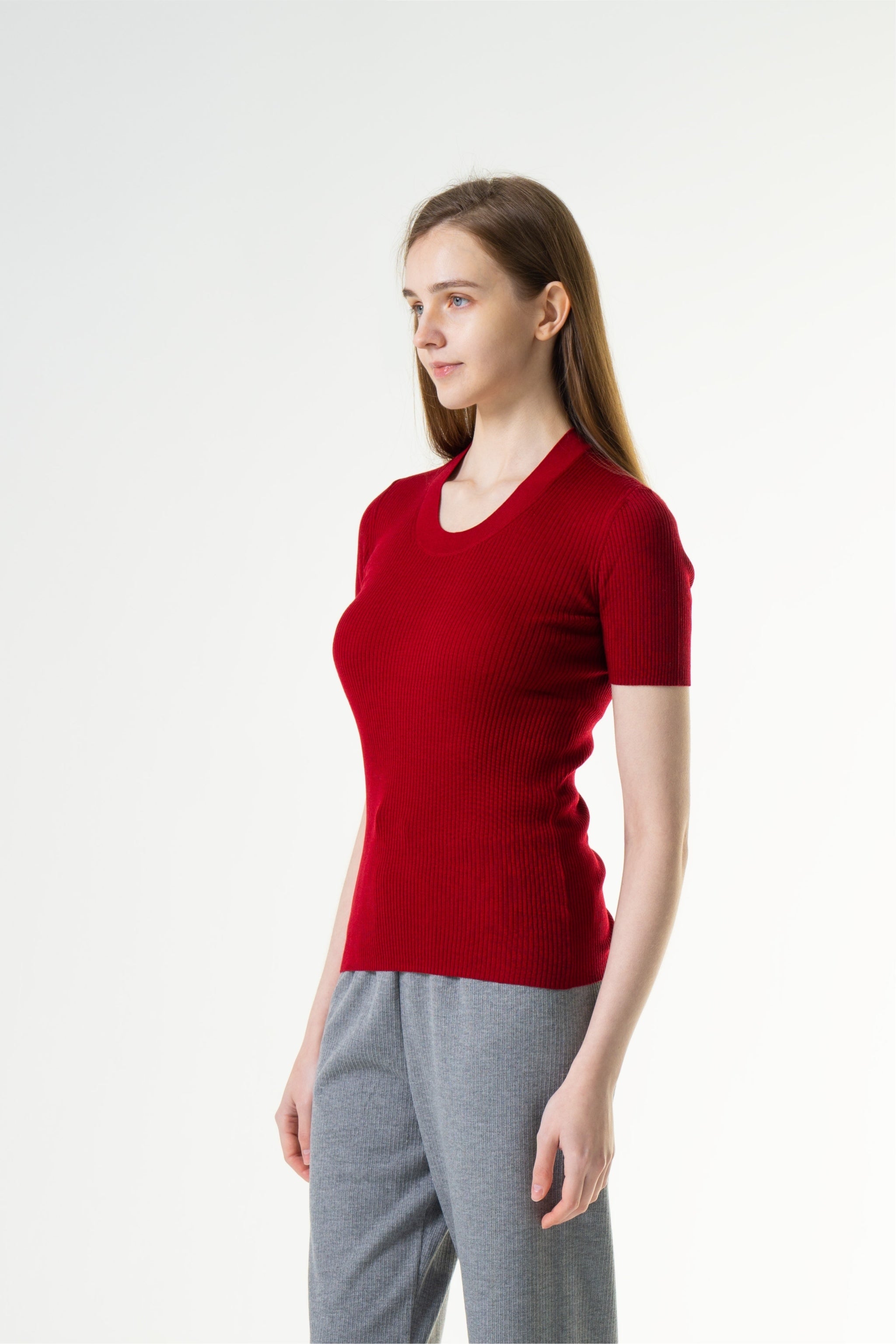 Merinosnug Superfine Merino Scoop Neck Basic Tee