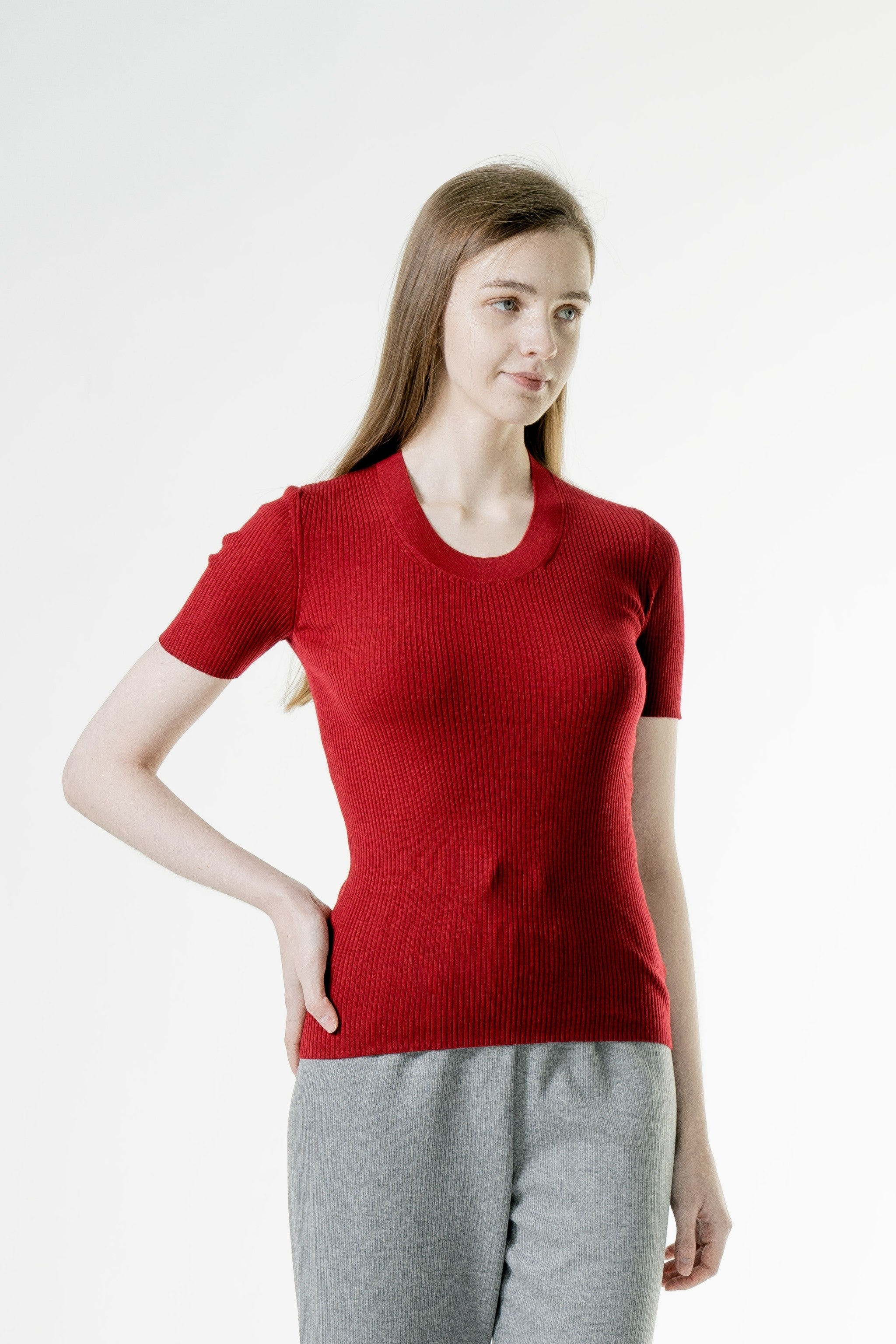 Merinosnug Superfine Merino Scoop Neck Basic Tee