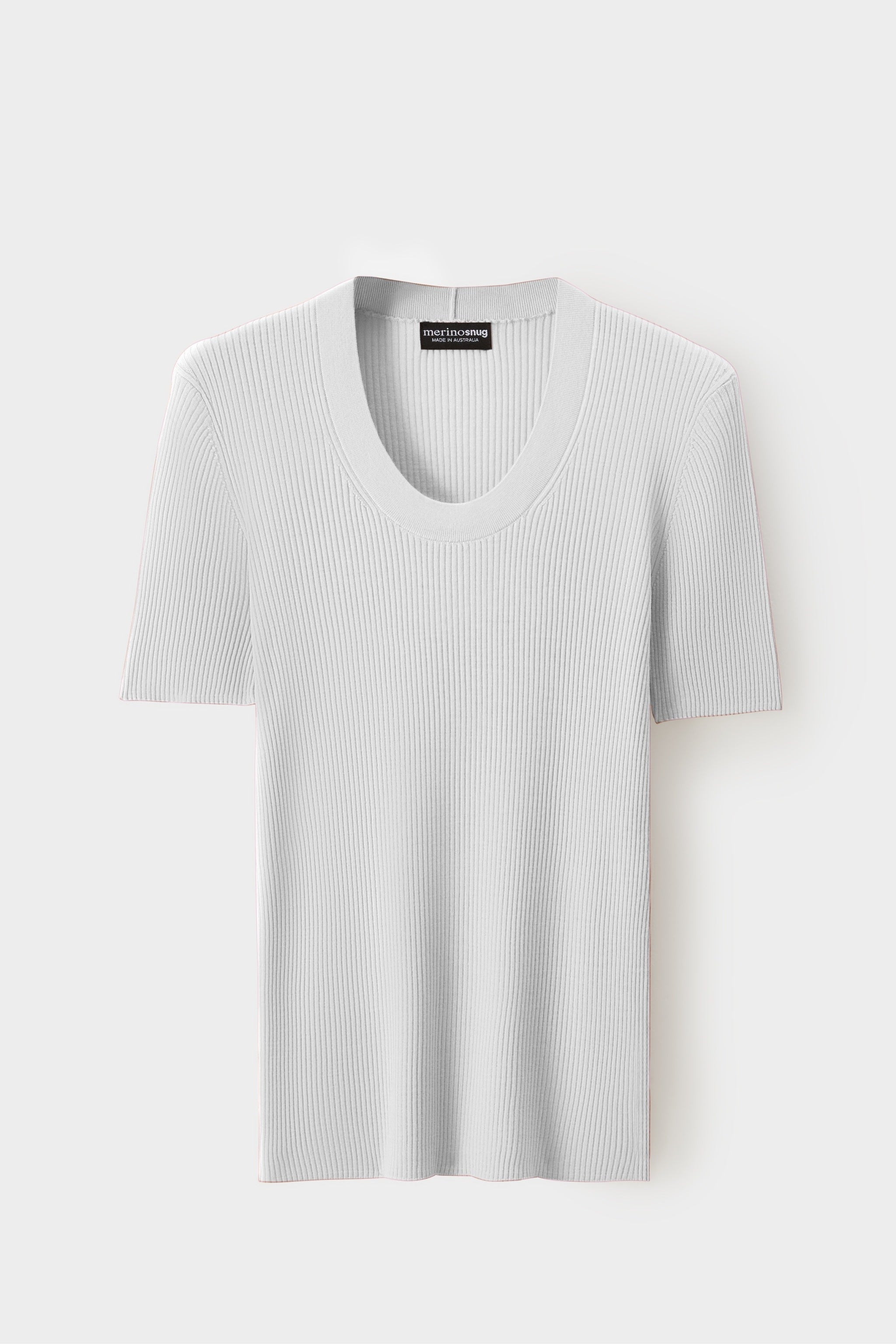 Merinosnug Superfine Merino Scoop Neck Basic Tee