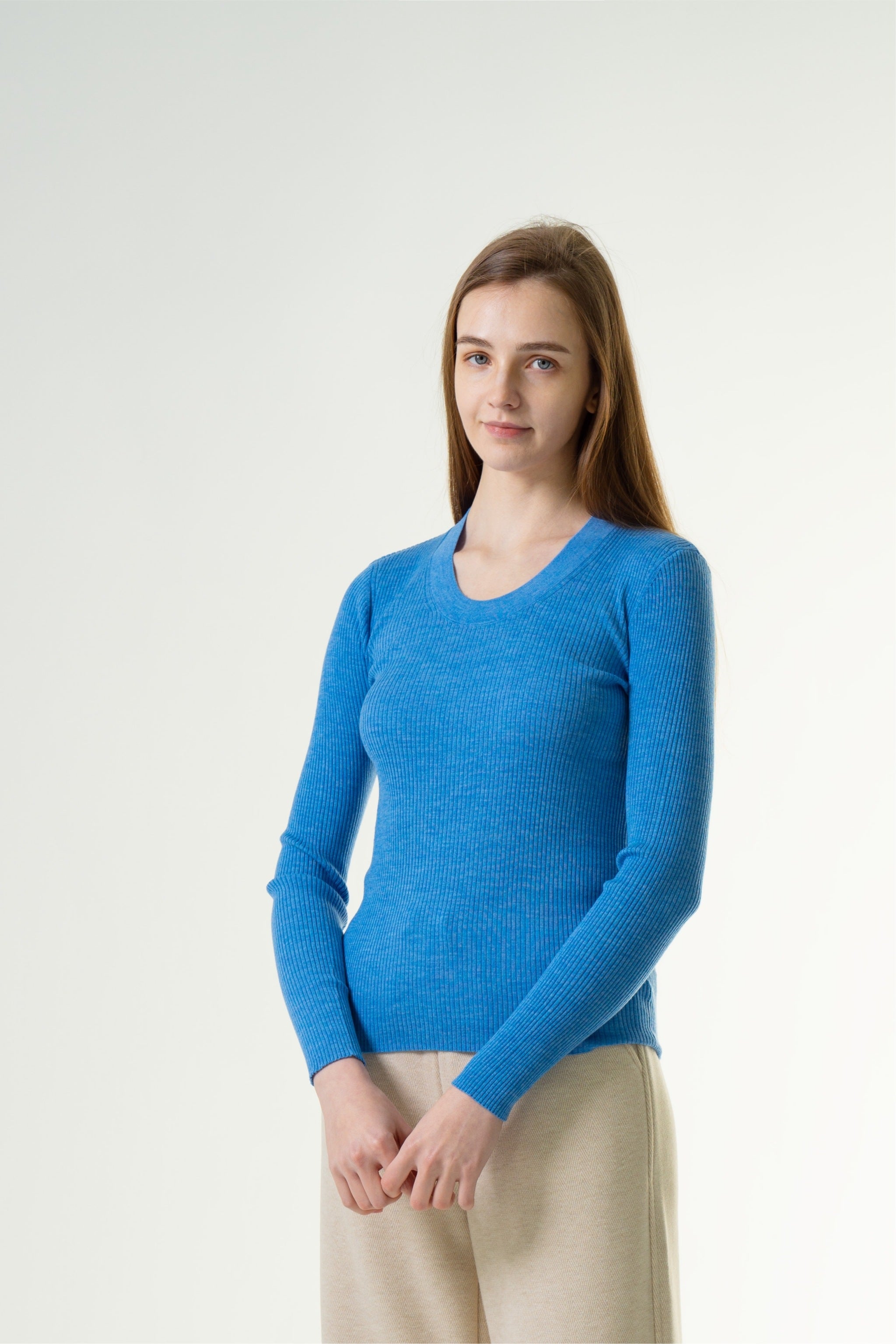 Merinosnug Superfine Merino Scoop Neck Long Sleeve Tee