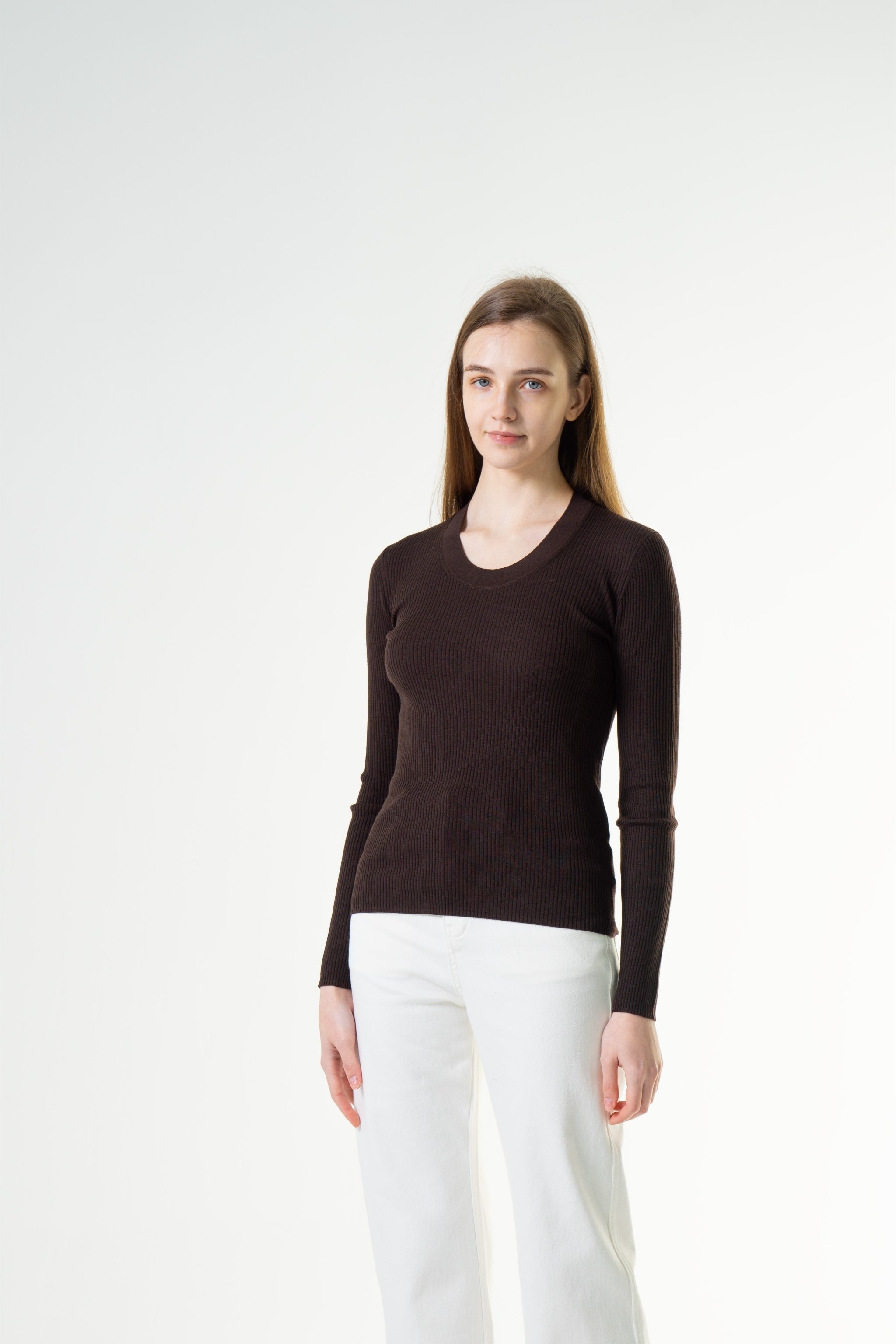 Merinosnug Superfine Merino Scoop Neck Long Sleeve Tee