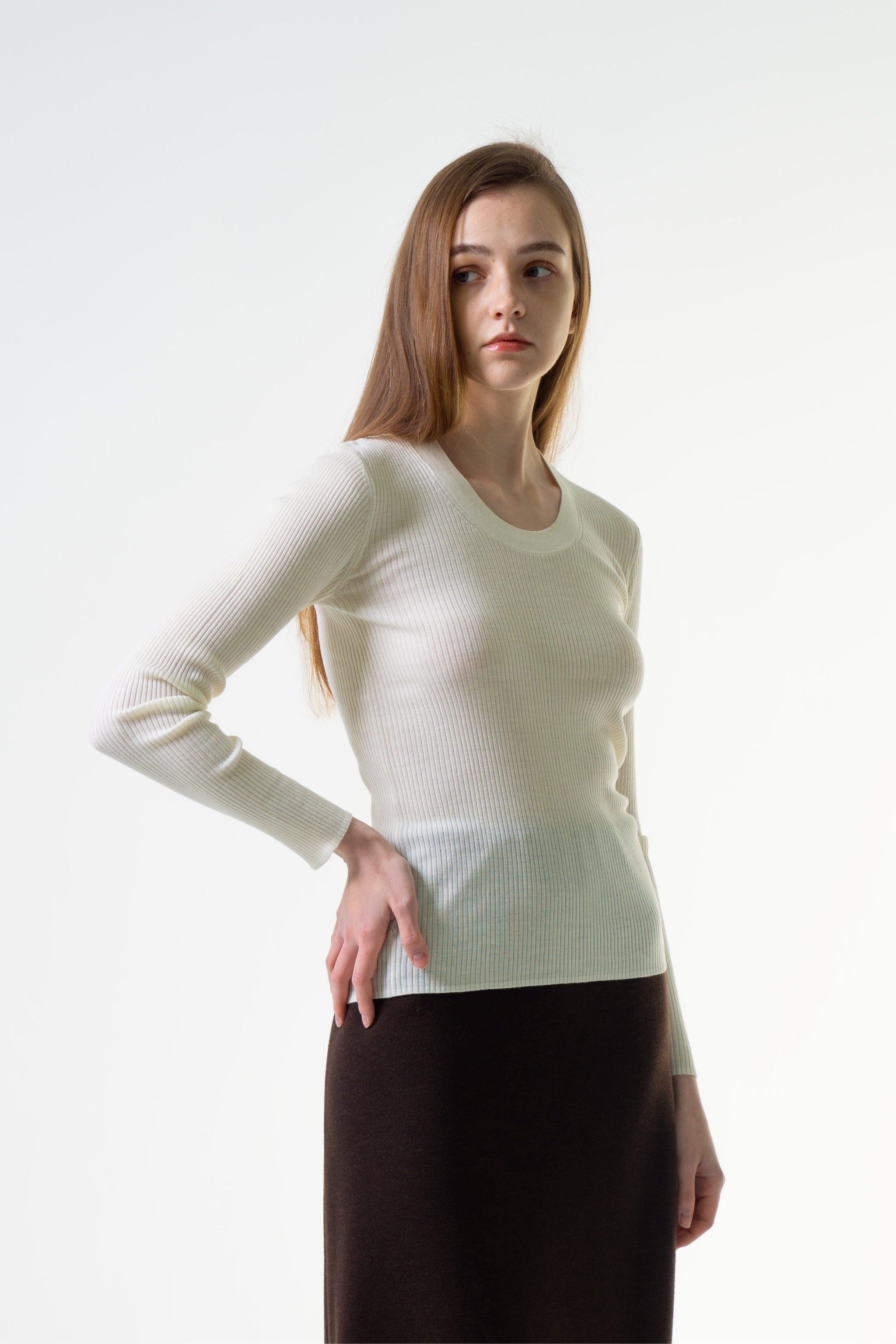 Merinosnug Superfine Merino Scoop Neck Long Sleeve Tee