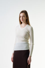 Merinosnug Superfine Merino Scoop Neck Long Sleeve Tee