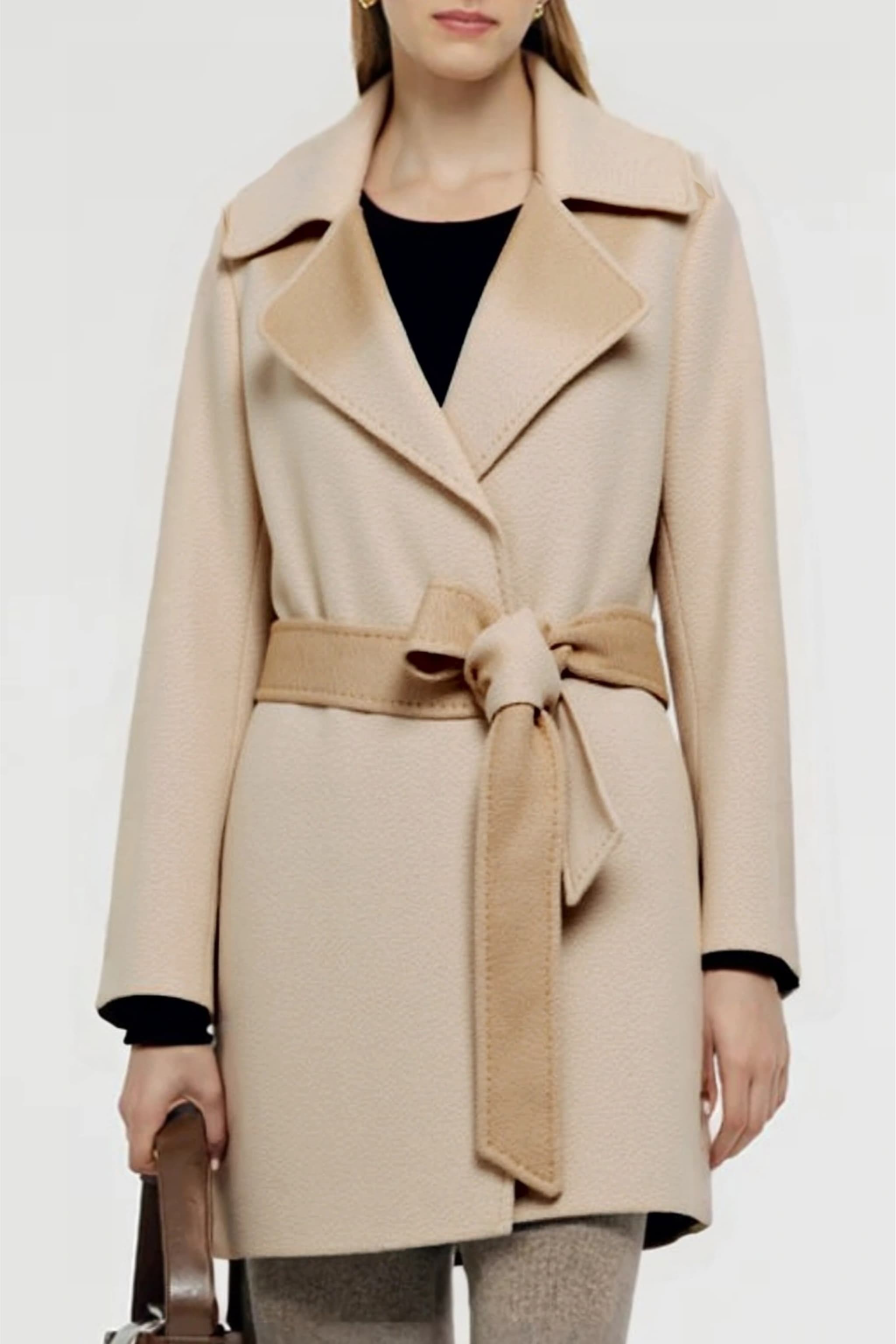 Women's Australian Wool Short Belted Coat | Merinosnug