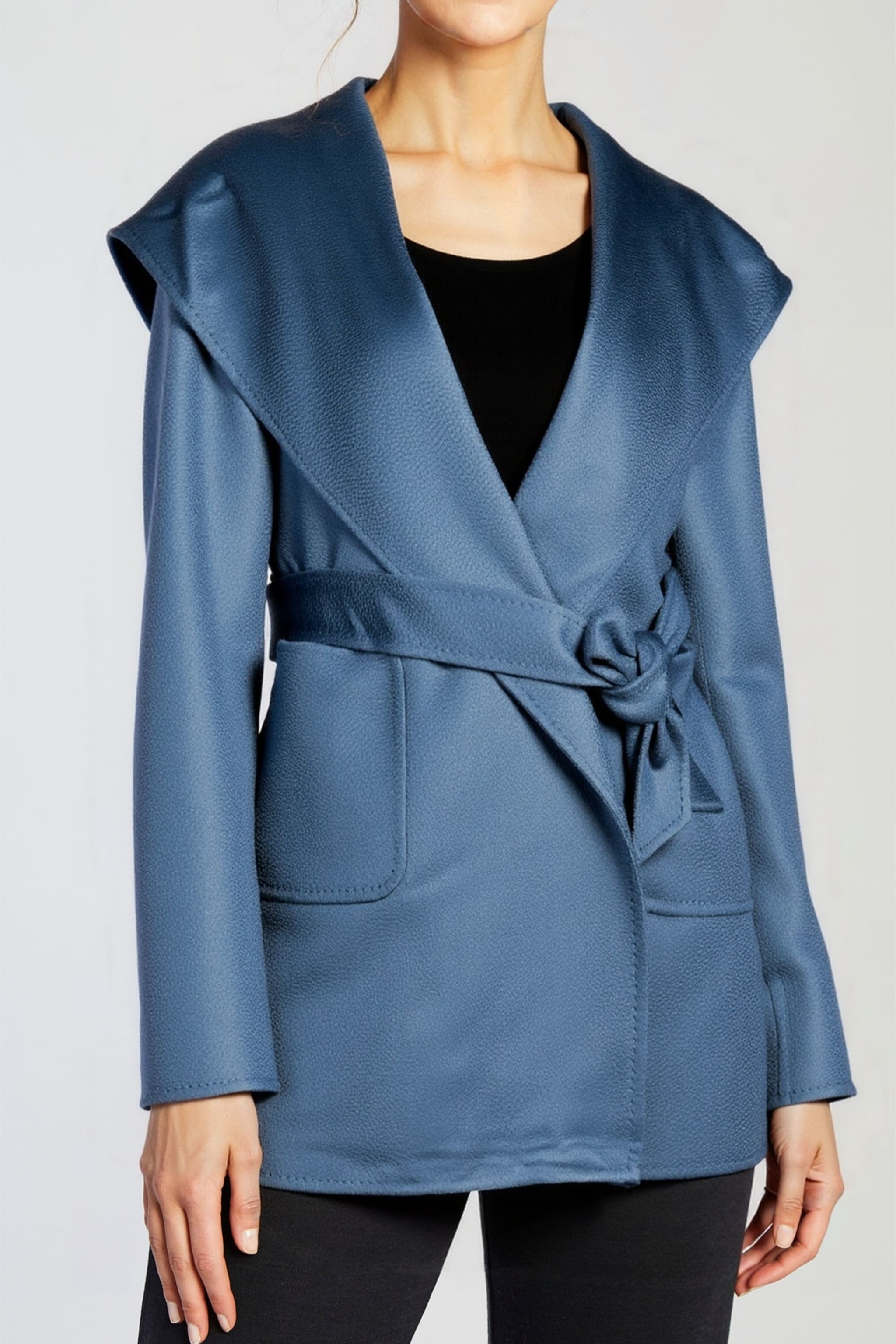 Women’s Wool Hooded Wrap Coat | Merinosnug