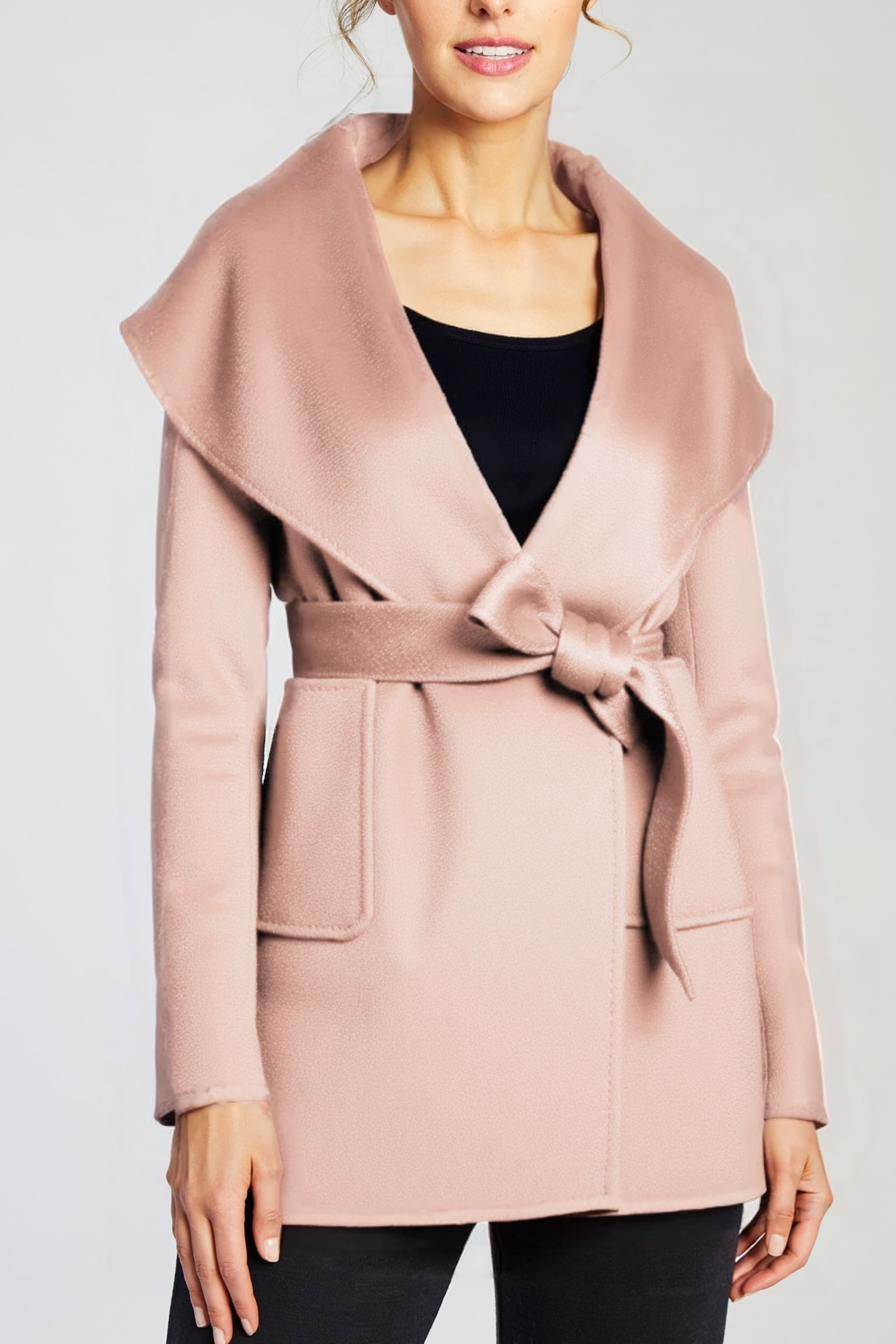 Women’s Wool Hooded Wrap Coat | Merinosnug