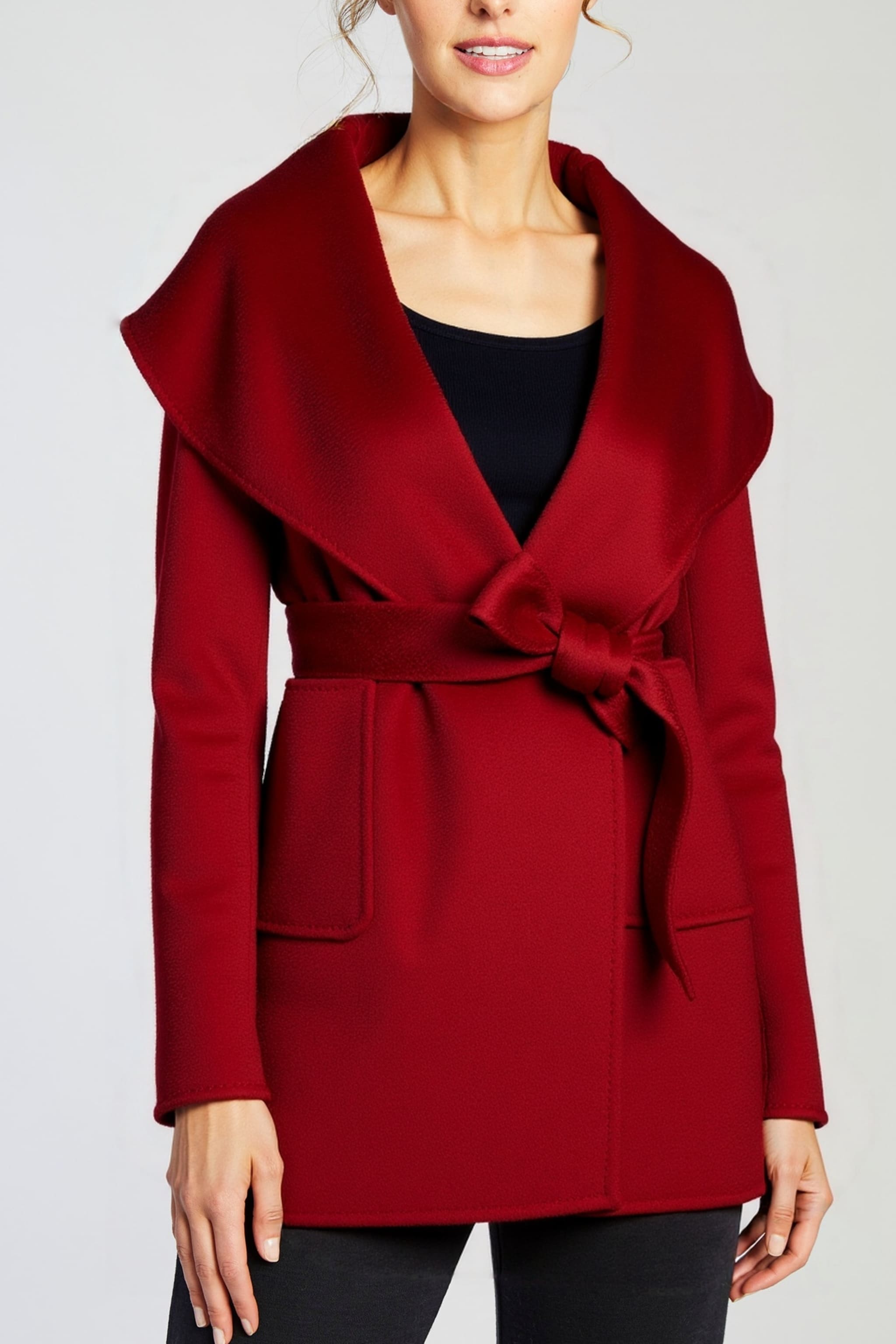 Women’s Wool Hooded Wrap Coat | Merinosnug