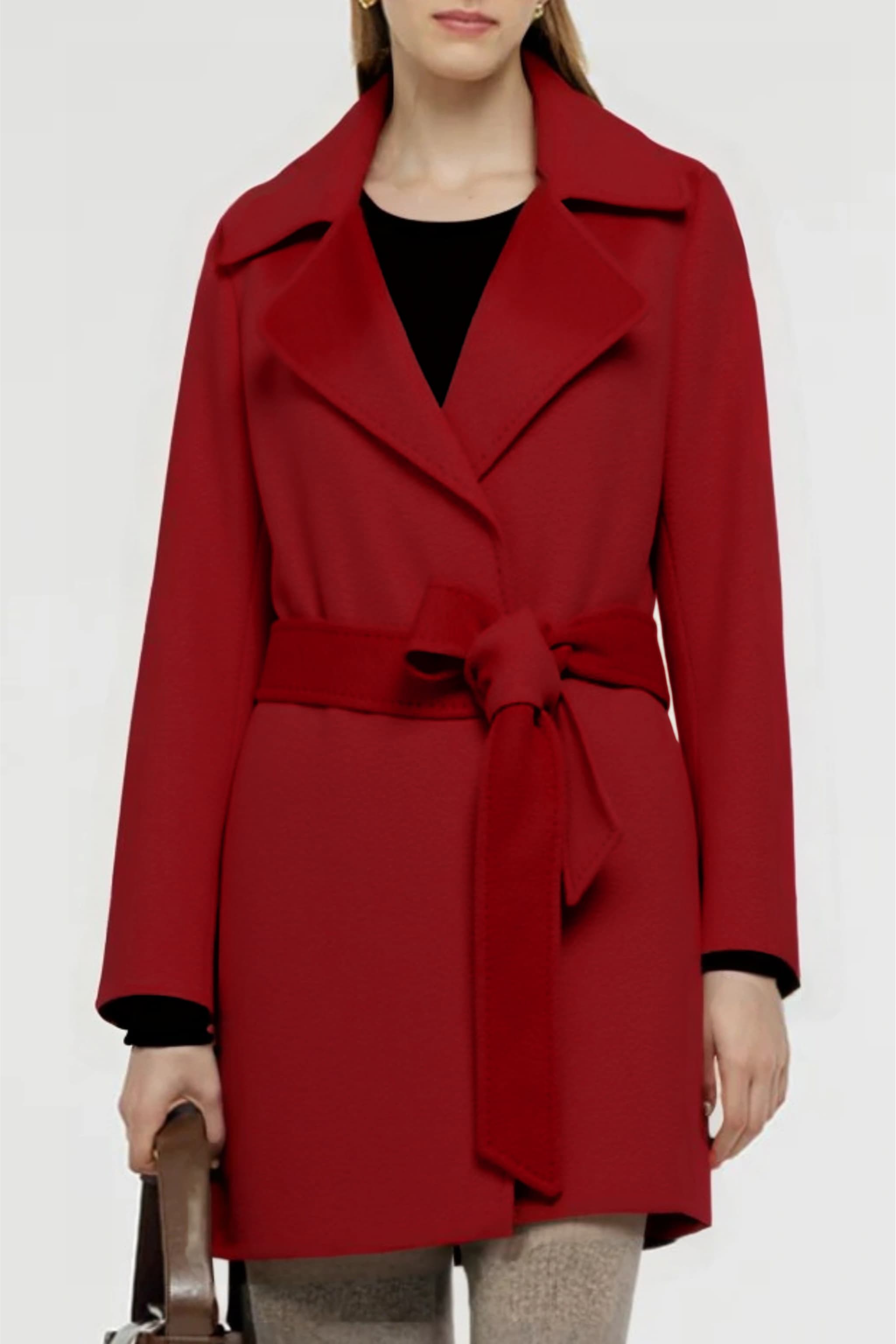 Women's Australian Wool Short Belted Coat | Merinosnug