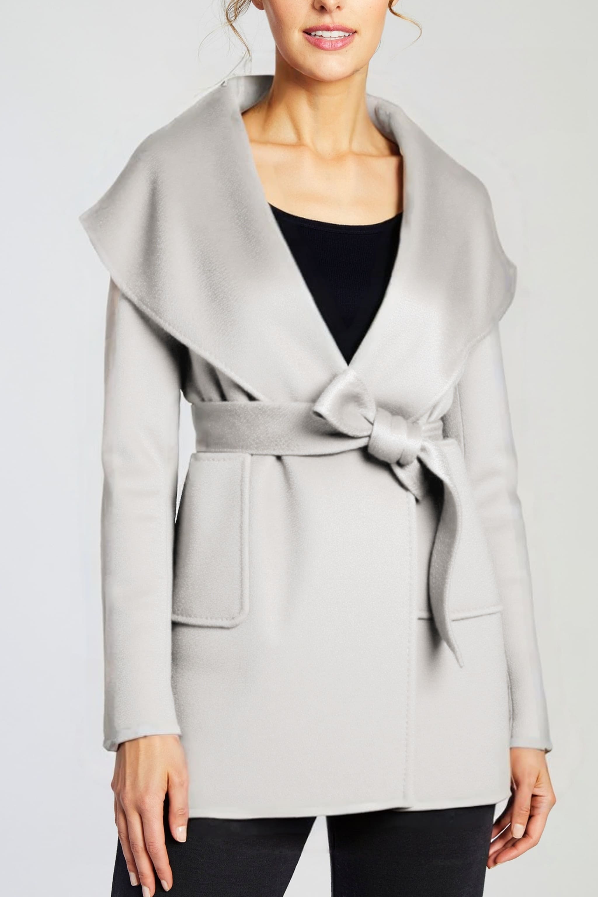 Women’s Wool Hooded Wrap Coat | Merinosnug