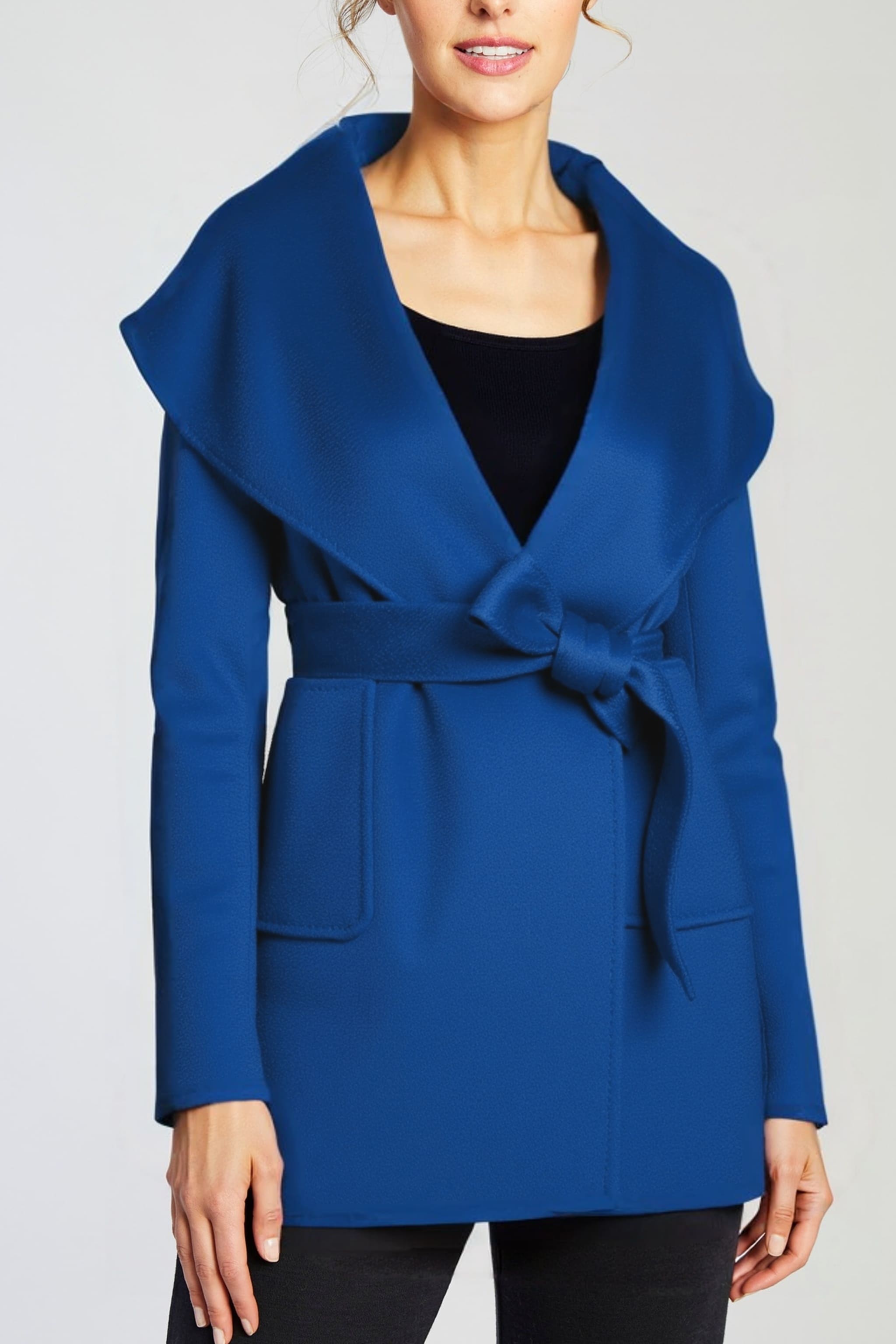 Women’s Wool Hooded Wrap Coat | Merinosnug