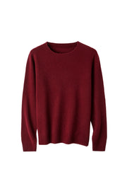 Women's 100% Fine Wool Crewneck Knit Pullover