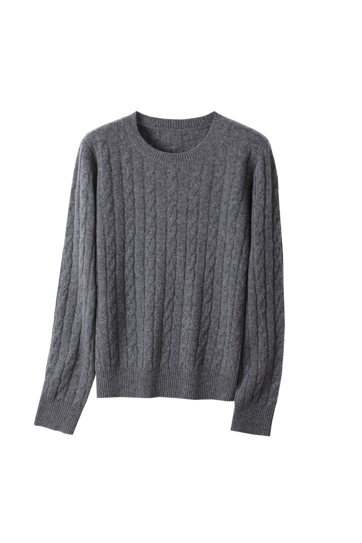 Women's 100% Fine Wool Cable Knit Pullover Sweater