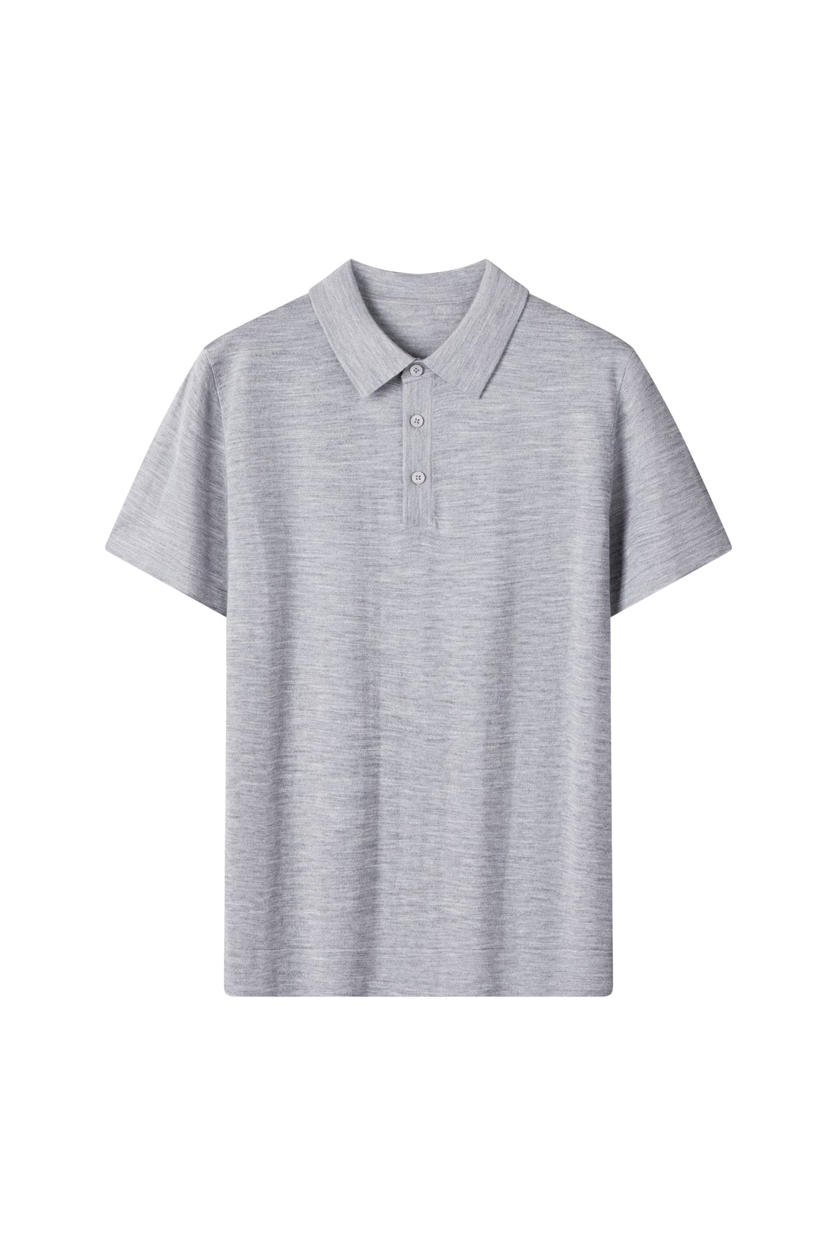 100% Fine Wool Short Sleeve Knit Polo – All-Season Essential